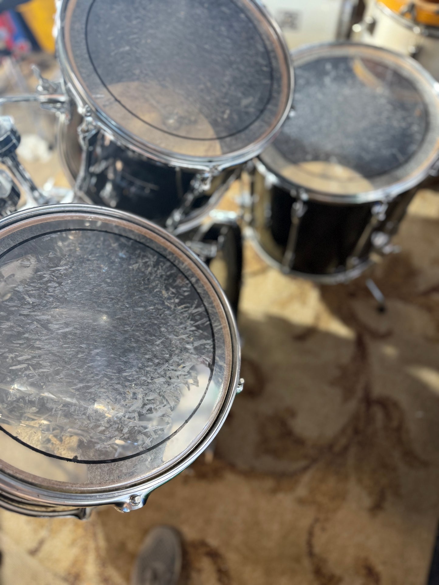 Yamaha Club Custom - Black Shadow Drum Set 22/12/13/16 Made in Japan