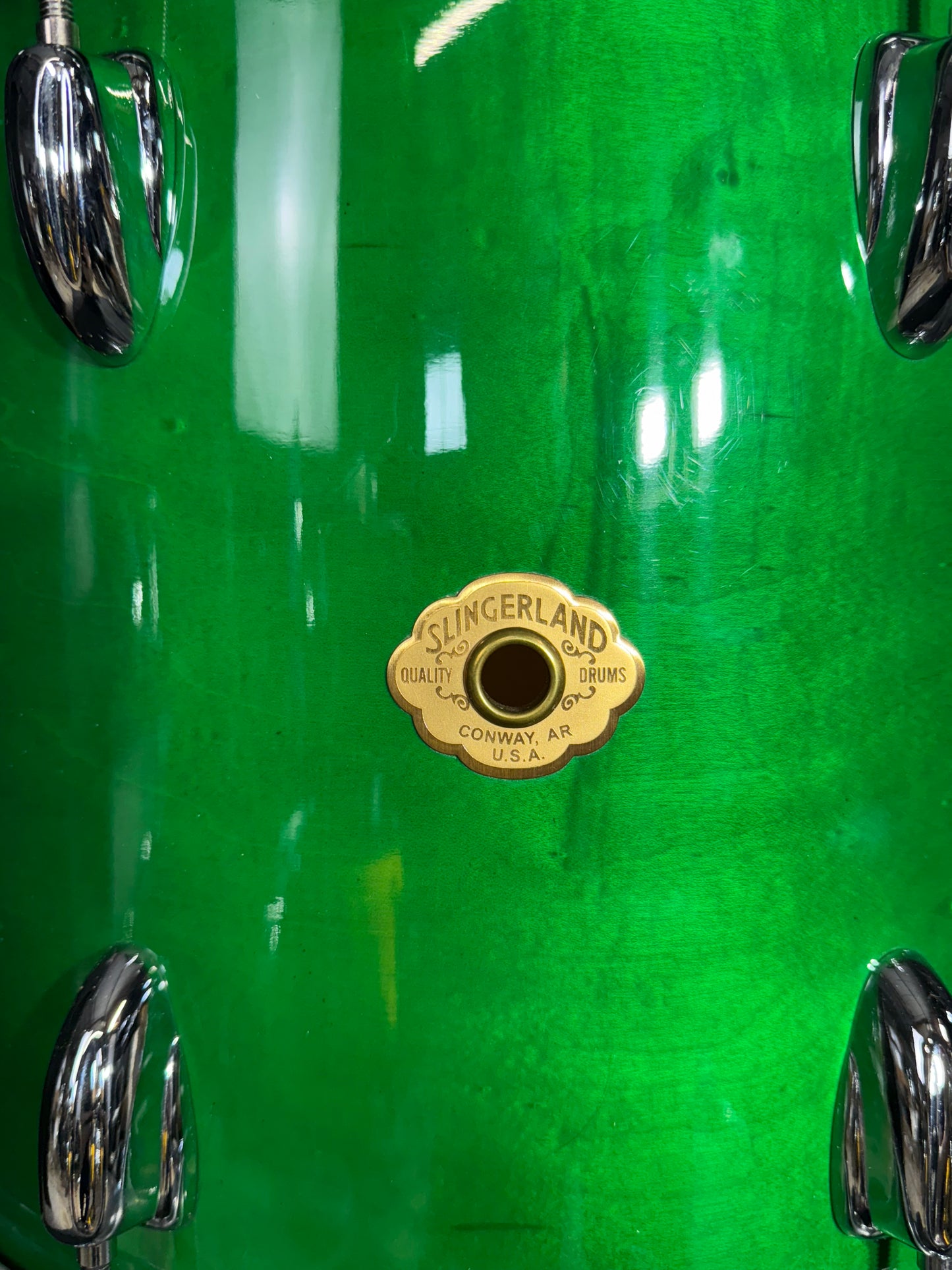 Slingerland Studio King 11x14 Rack Tom, Green, 6-ply