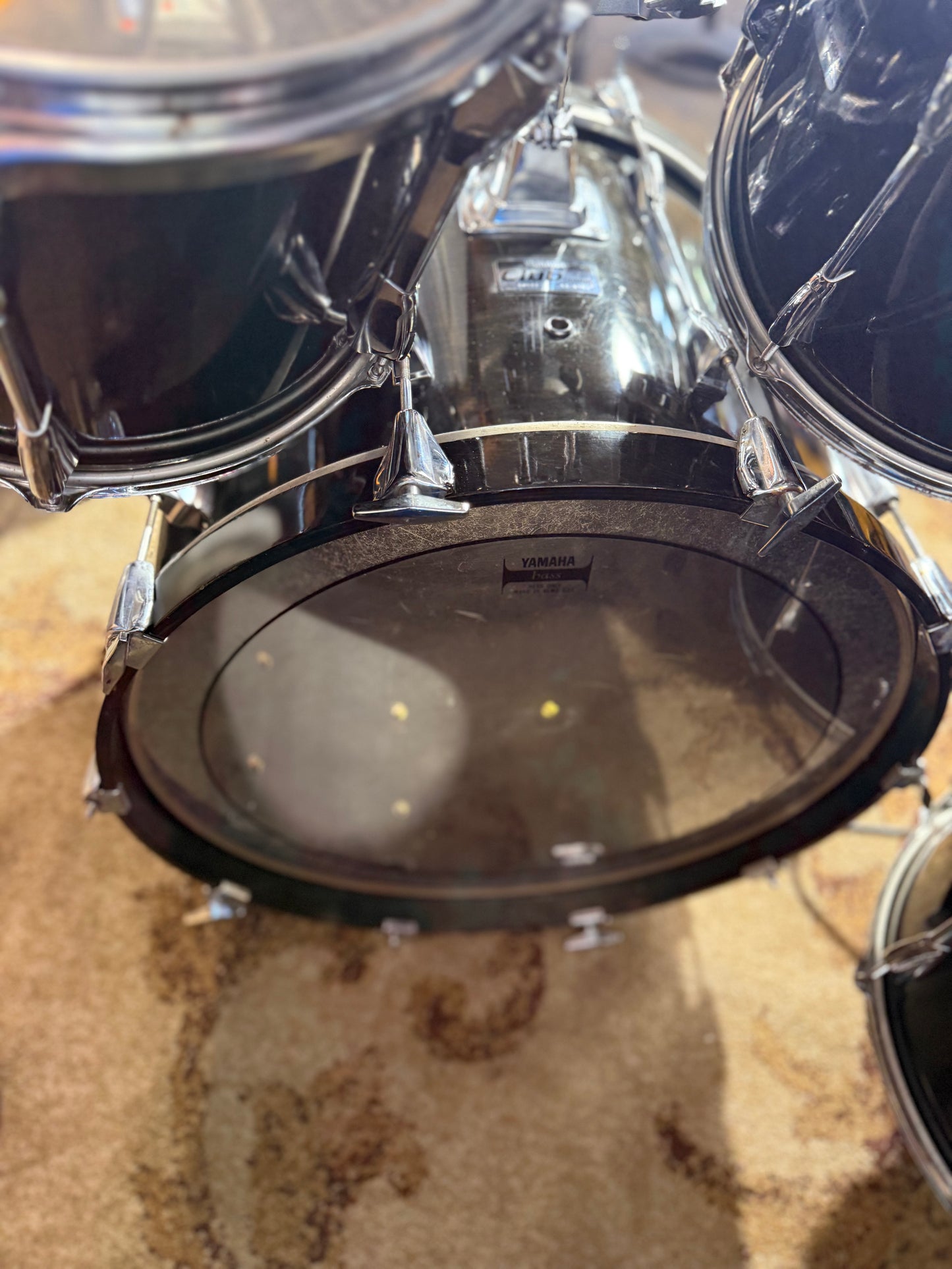 Yamaha Club Custom - Black Shadow Drum Set 22/12/13/16 Made in Japan