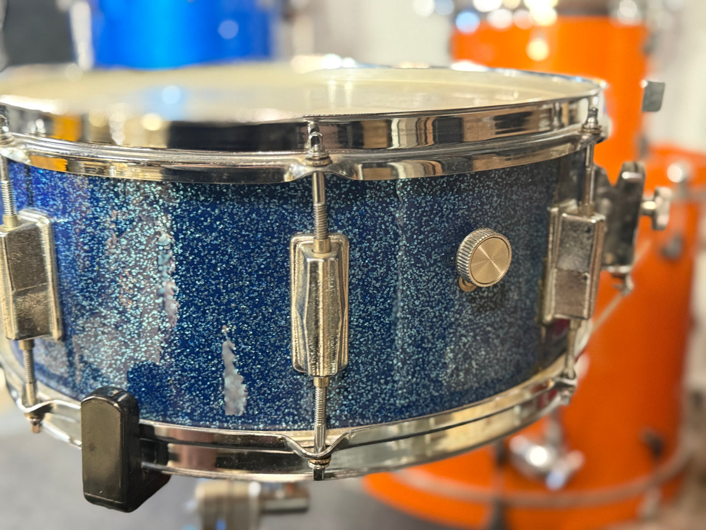 Stencil Vintage Blue Sparkle 5.5x14” Snare 1960s-1970s