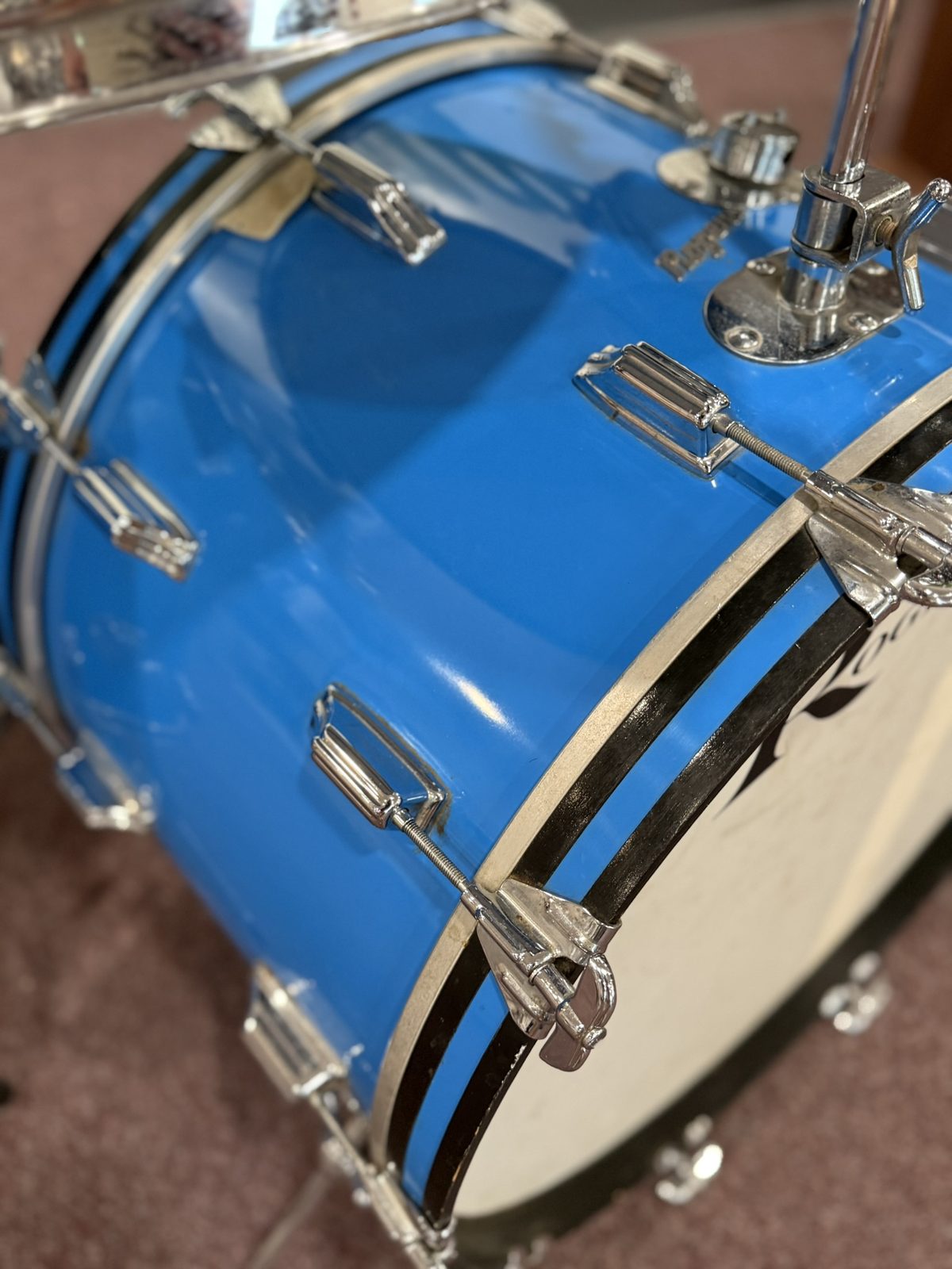 Rogers Fullerton Powertone 70s Vintage Drum Kit - Pacific Blue (22, 12, 13, 16)