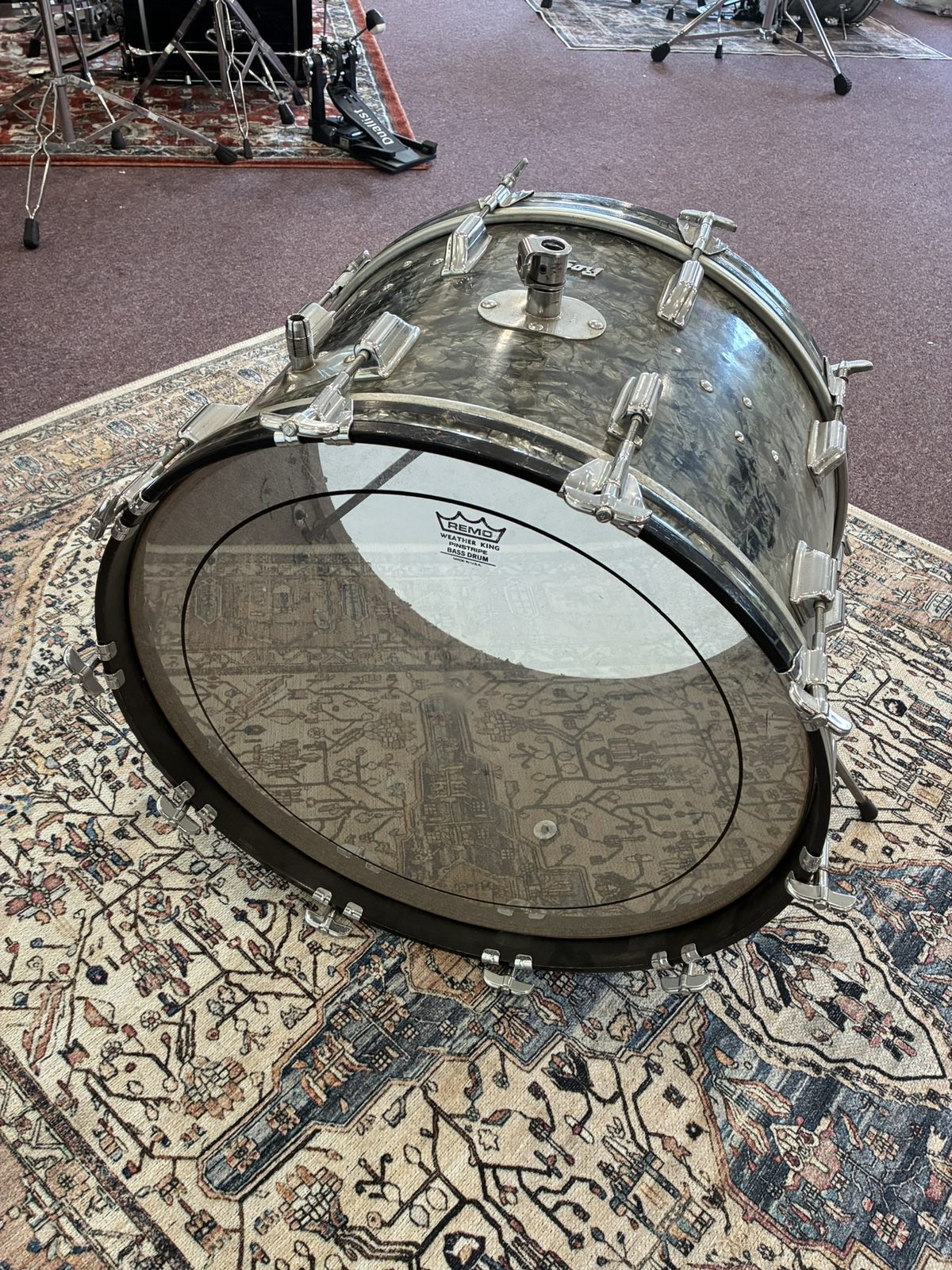 Rogers 22x14" Bass Drum - Black Diamond Pearl (Late 1960s)