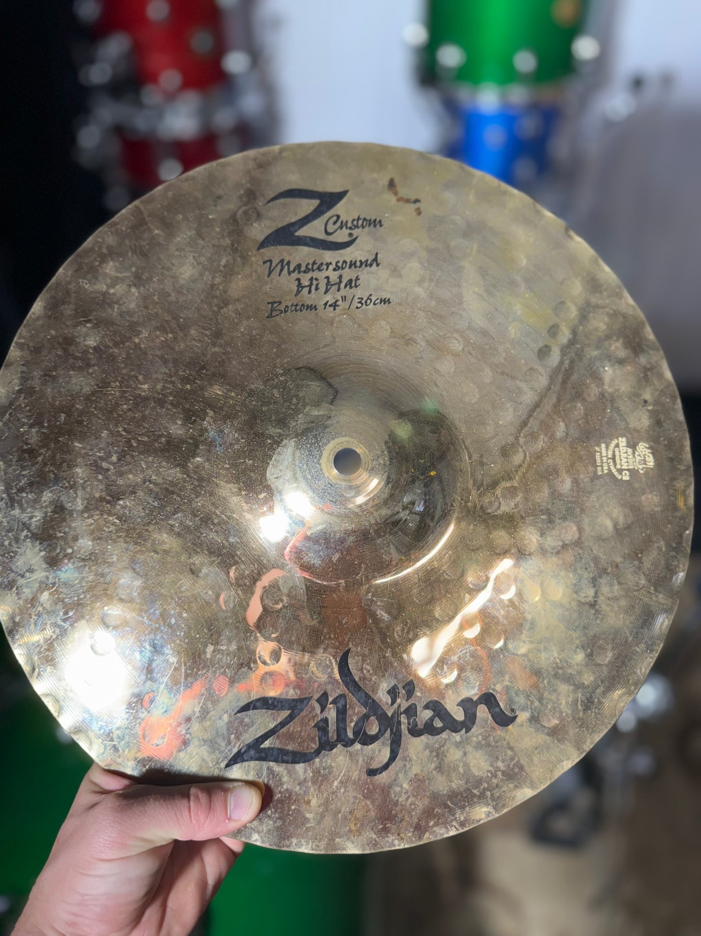 Zildjian 14" Z Custom Mastersound Hi-Hat Cymbal (Bottom) 2003 - 2008 - Brilliant