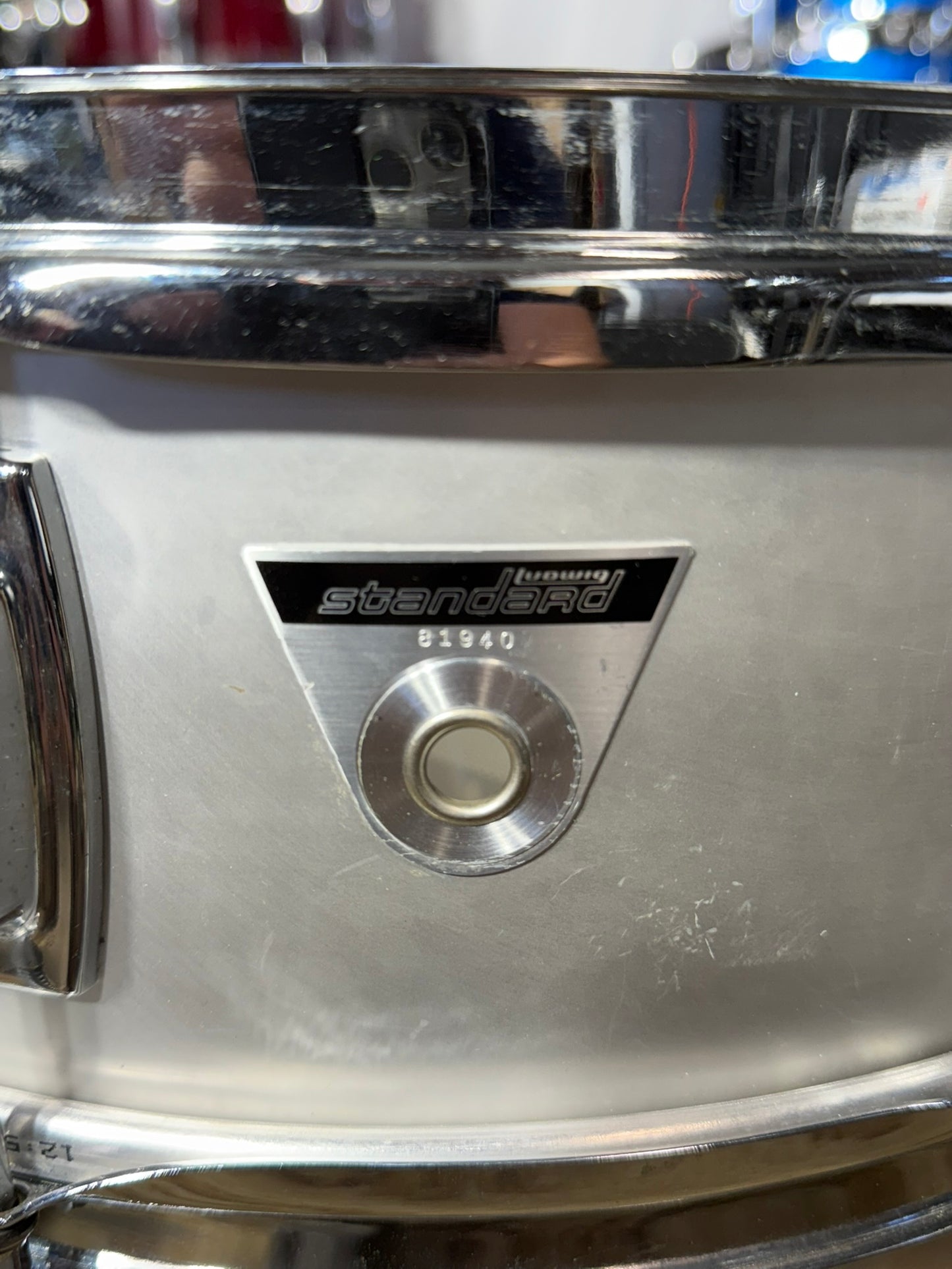 Ludwig S-102 Standard 5x14" Aluminum Snare Drum 1970s - Matte Aluminum