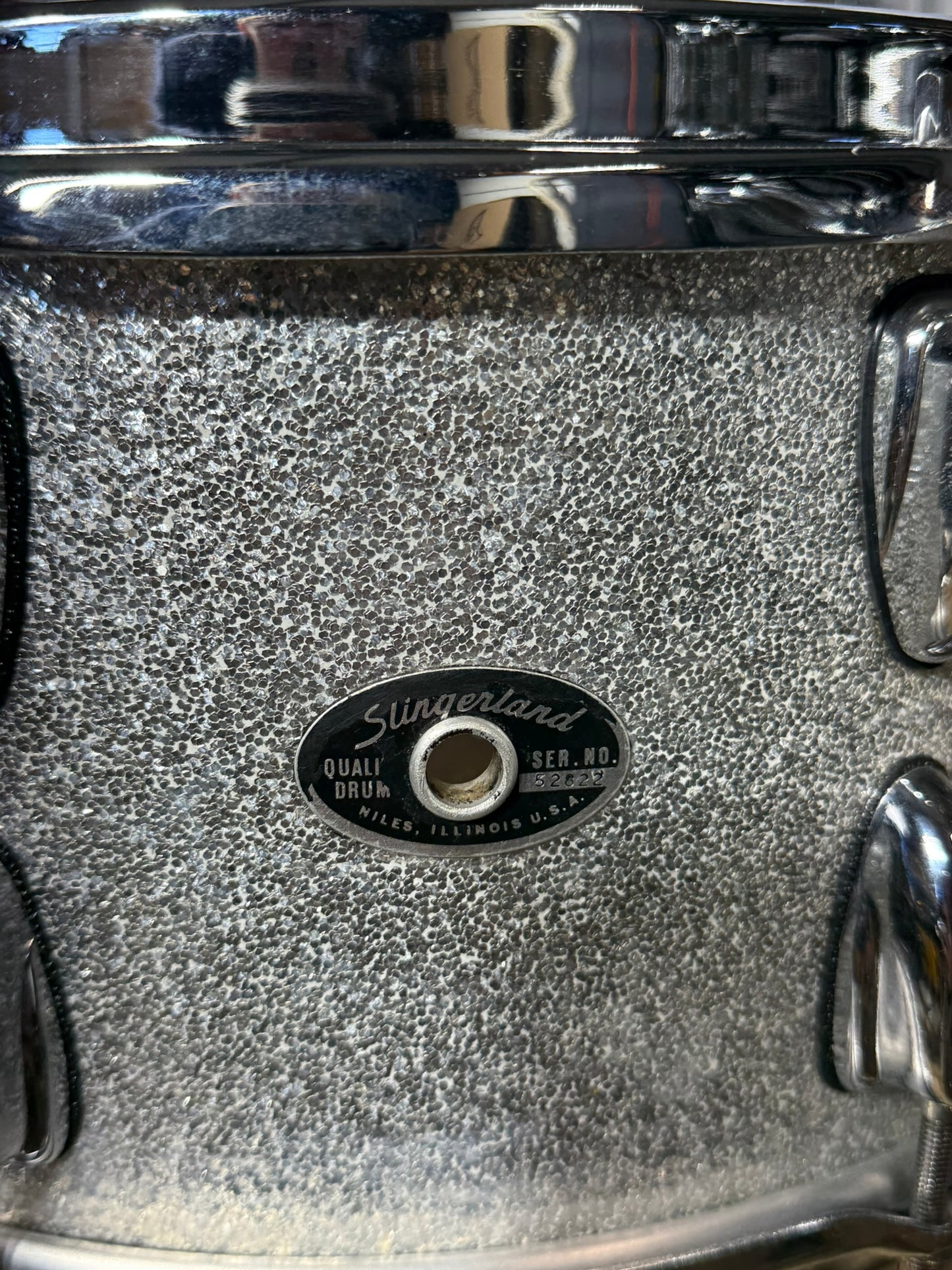 Slingerland Silver Sparkle 14x7 1970s Snare, Niles