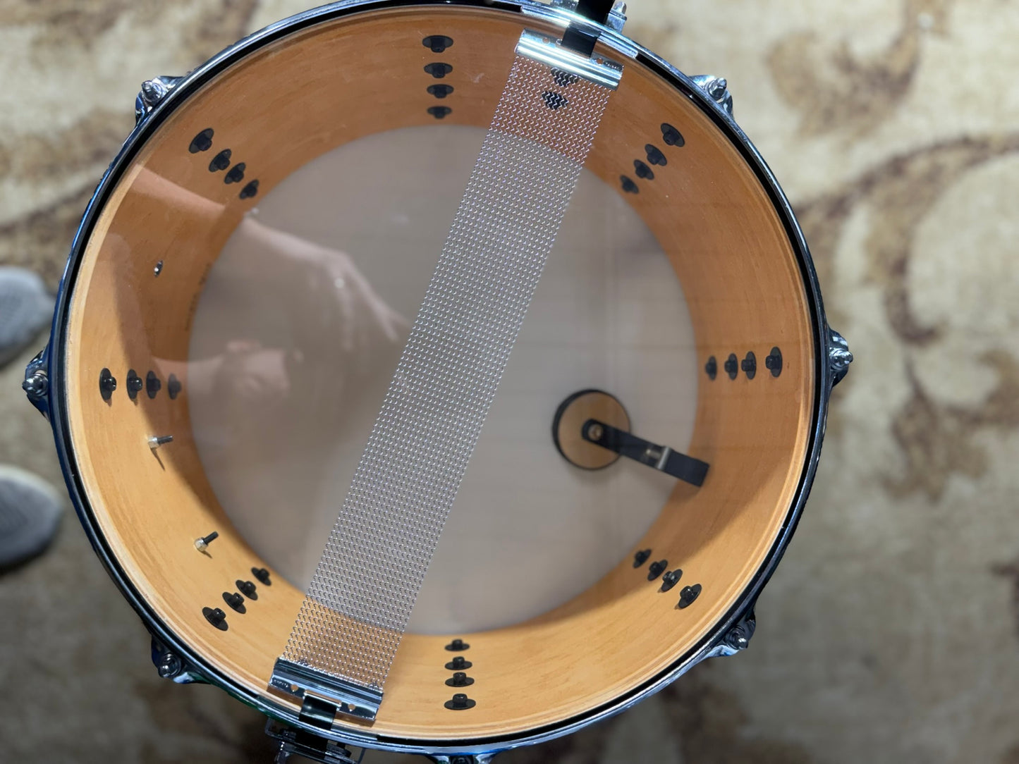 Walker Custom Drums 14x7" Red Sparkle Snare Drum