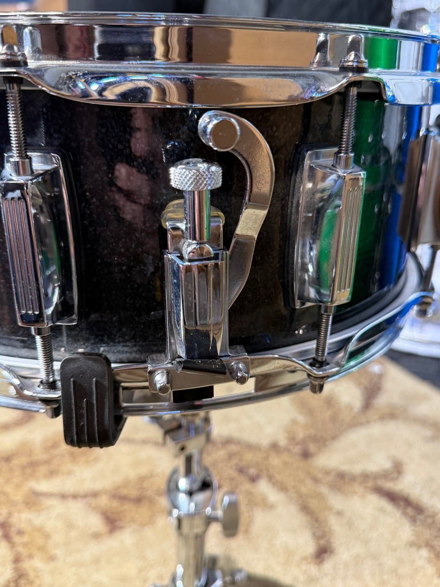 Walker Custom Drums Ebony Sparkle 14x5.5 Snare Drum
