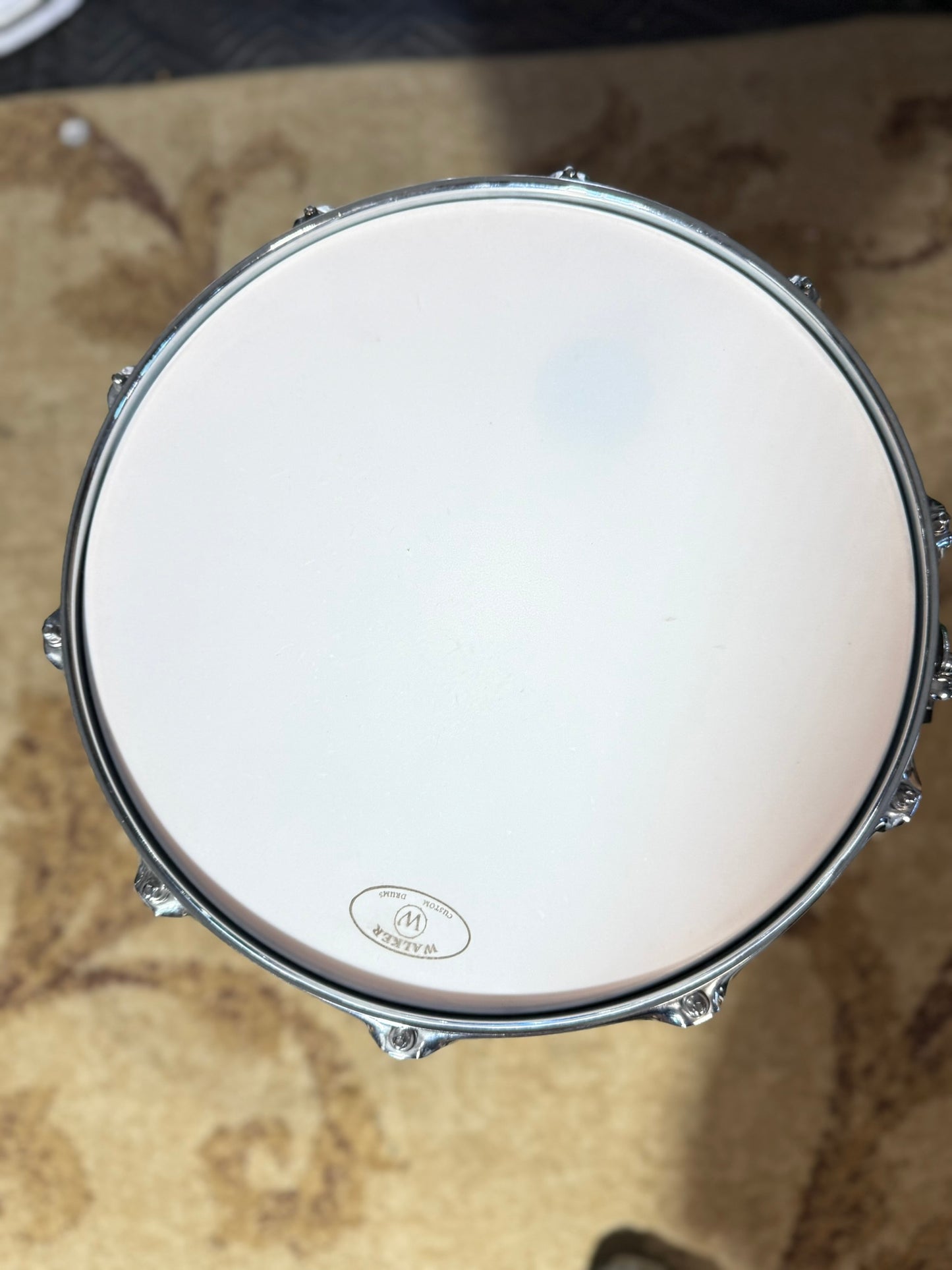 Walker Custom Drums Ebony Sparkle 14x5.5 Snare Drum
