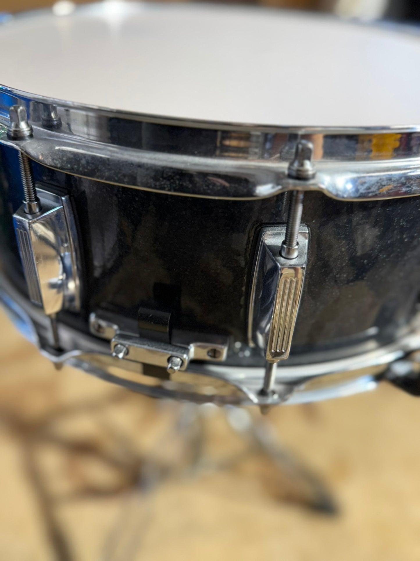 Walker Custom Drums Ebony Sparkle 14x5.5 Snare Drum