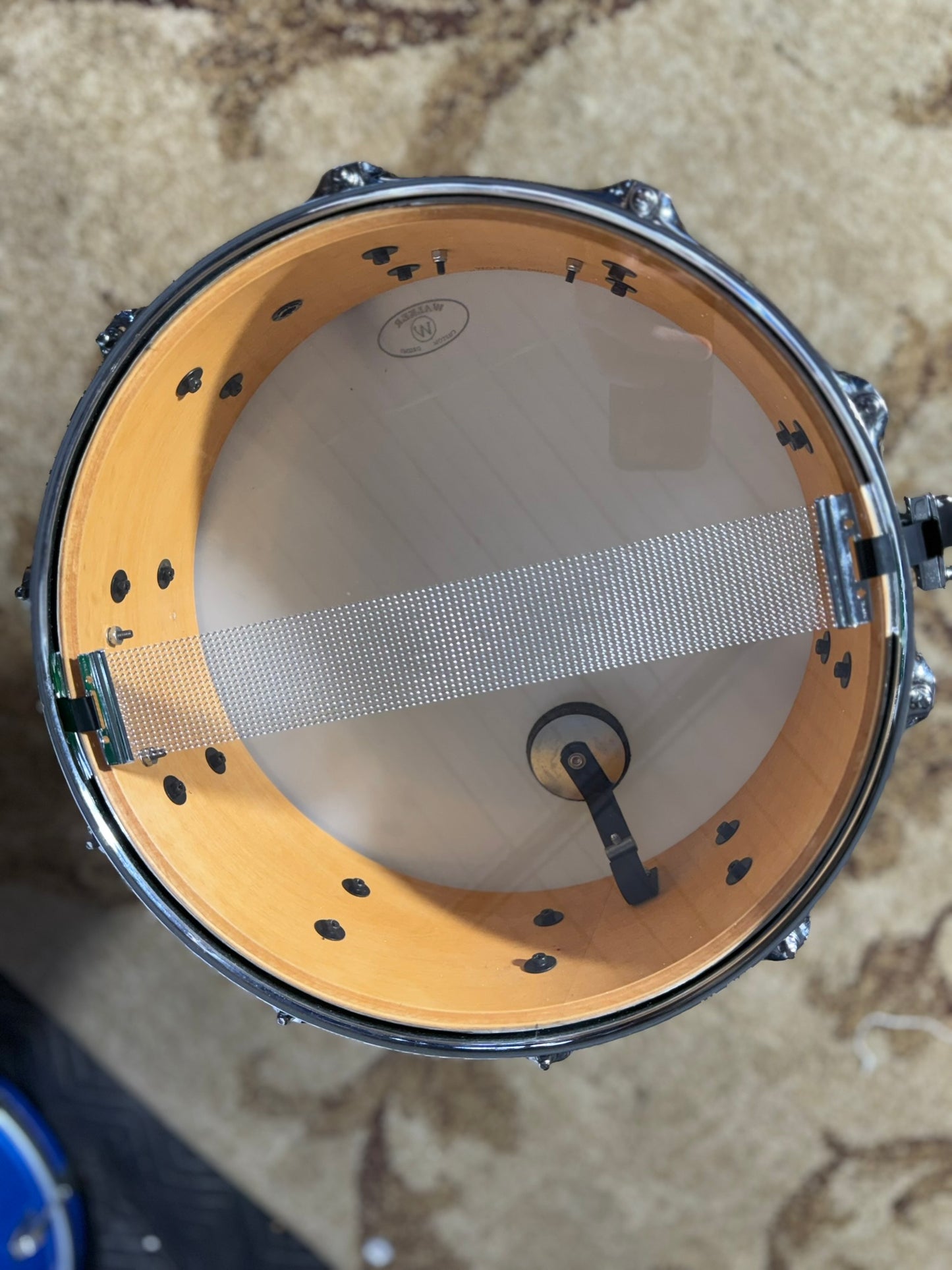 Walker Custom Drums Ebony Sparkle 14x5.5 Snare Drum