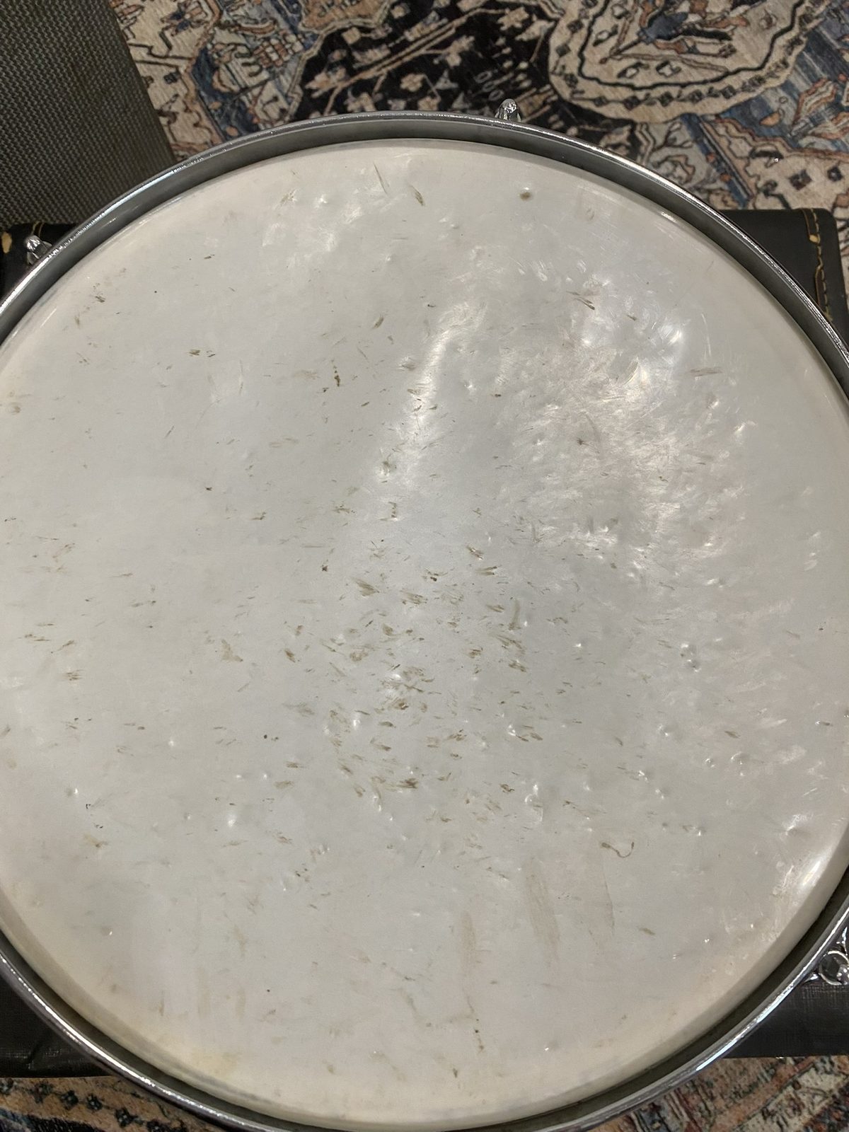 Slingerland 8x12" Rack Tom - White Satin Flame (Niles Gold Badge)