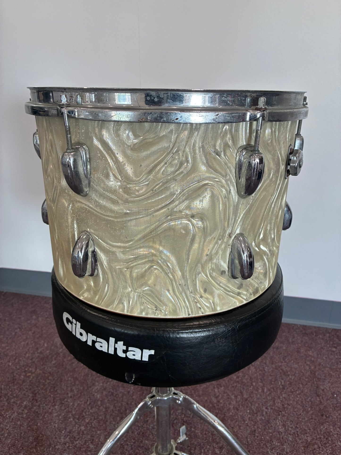 1960s Pearl 13"x8" Tom - White Satin Flame