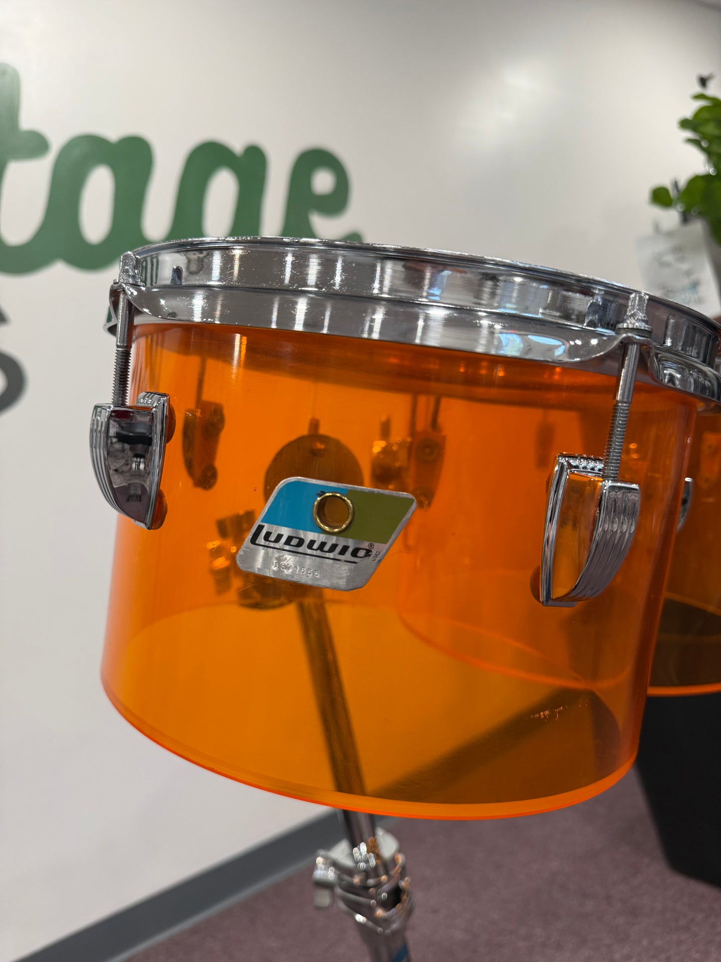 Ludwig Vistalite Concert Toms 10 & 12