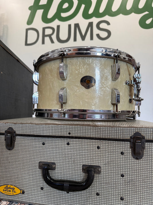 Ludwig-Leedy 14x7 Vintage Snare Drum - White Marine Pearl