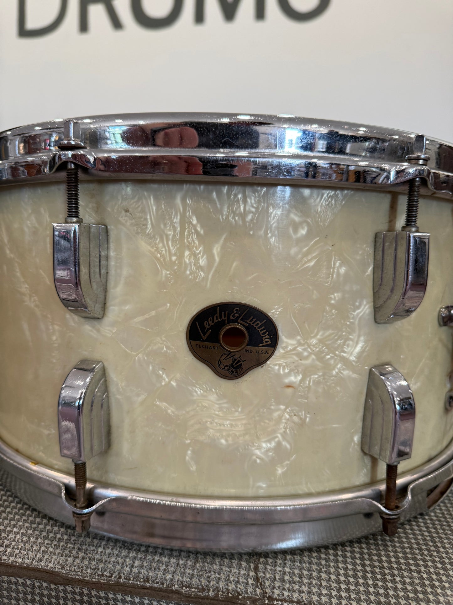 Ludwig-Leedy 14x7 Vintage Snare Drum - White Marine Pearl
