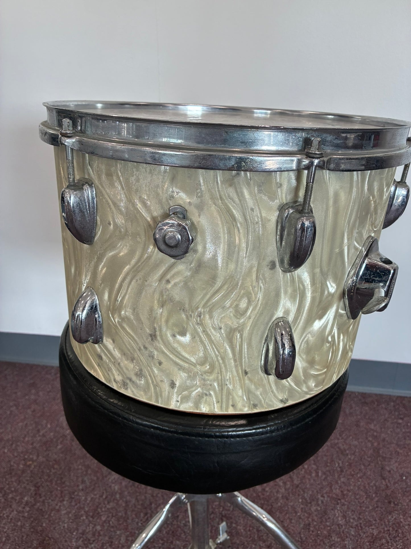 1960s Pearl 13"x8" Tom - White Satin Flame