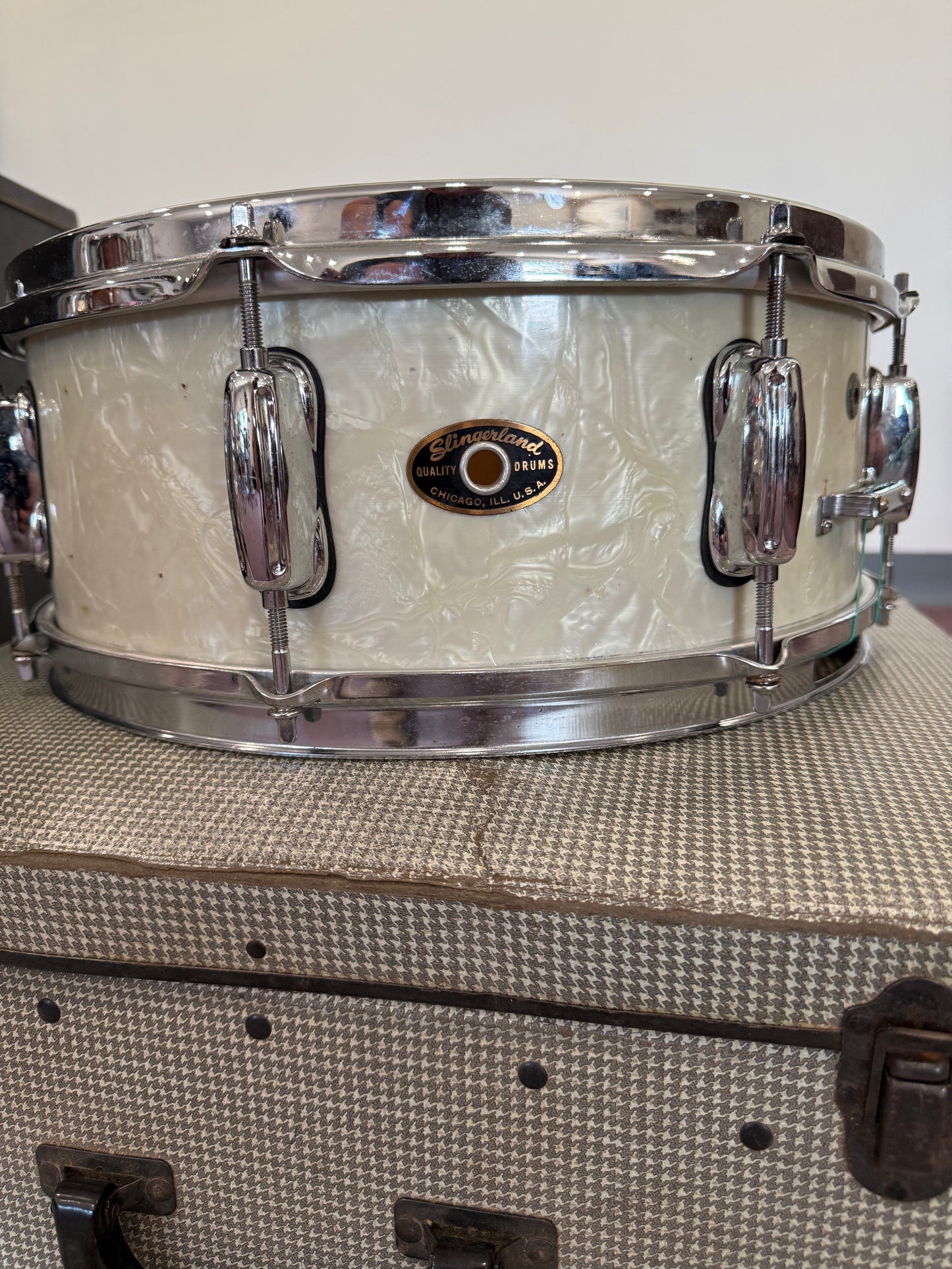 Slingerland Student Radio King 14x5.5 Snare Drum - White Marine Pearl