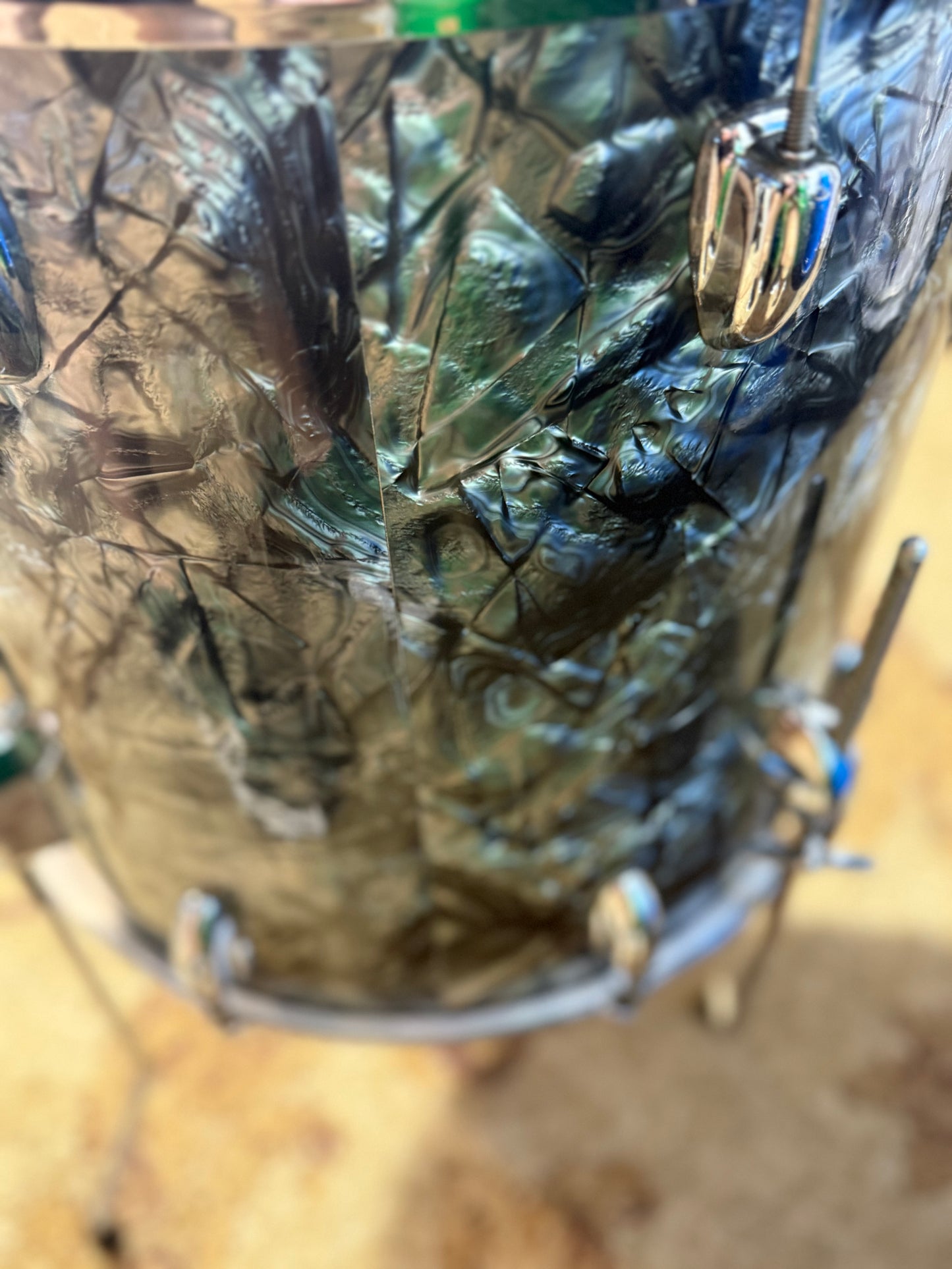 Slingerland Black Diamond Pearl 16x16 Floor Tom - 1960s