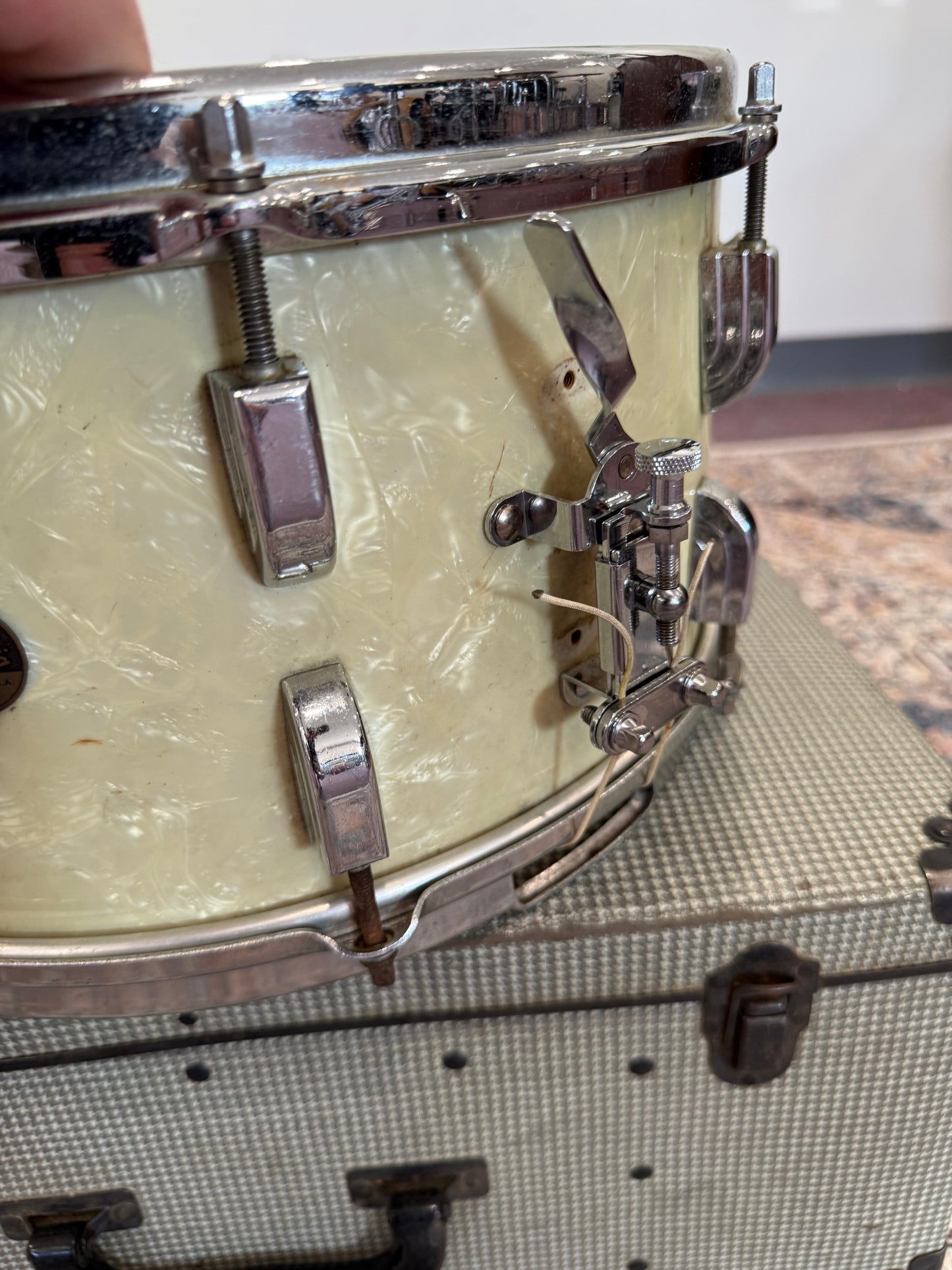 Ludwig-Leedy 14x7 Vintage Snare Drum - White Marine Pearl