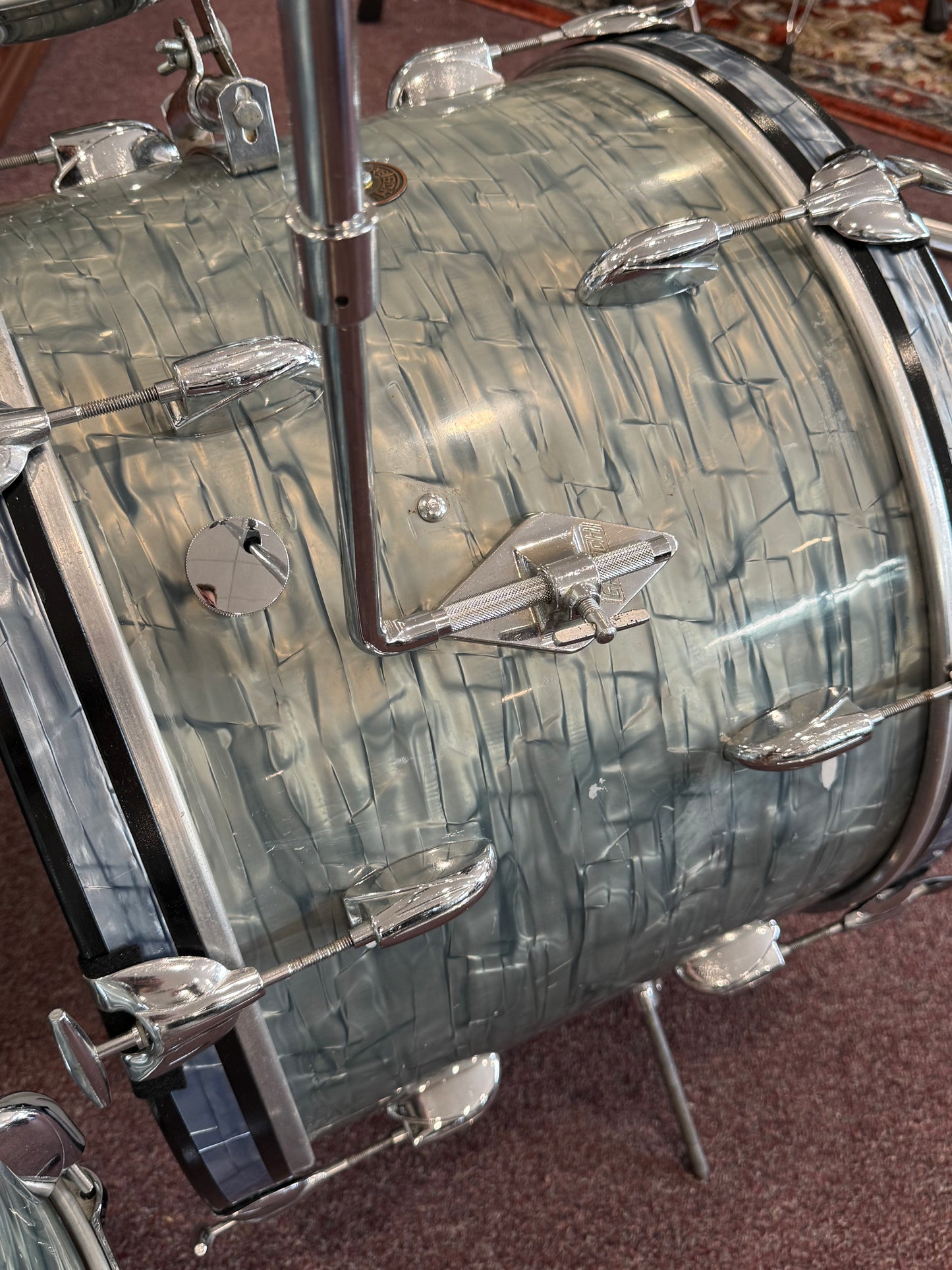 Gretsch Round Badge 1960s Drum Kit w/ Snare - Midnight Blue Pearl