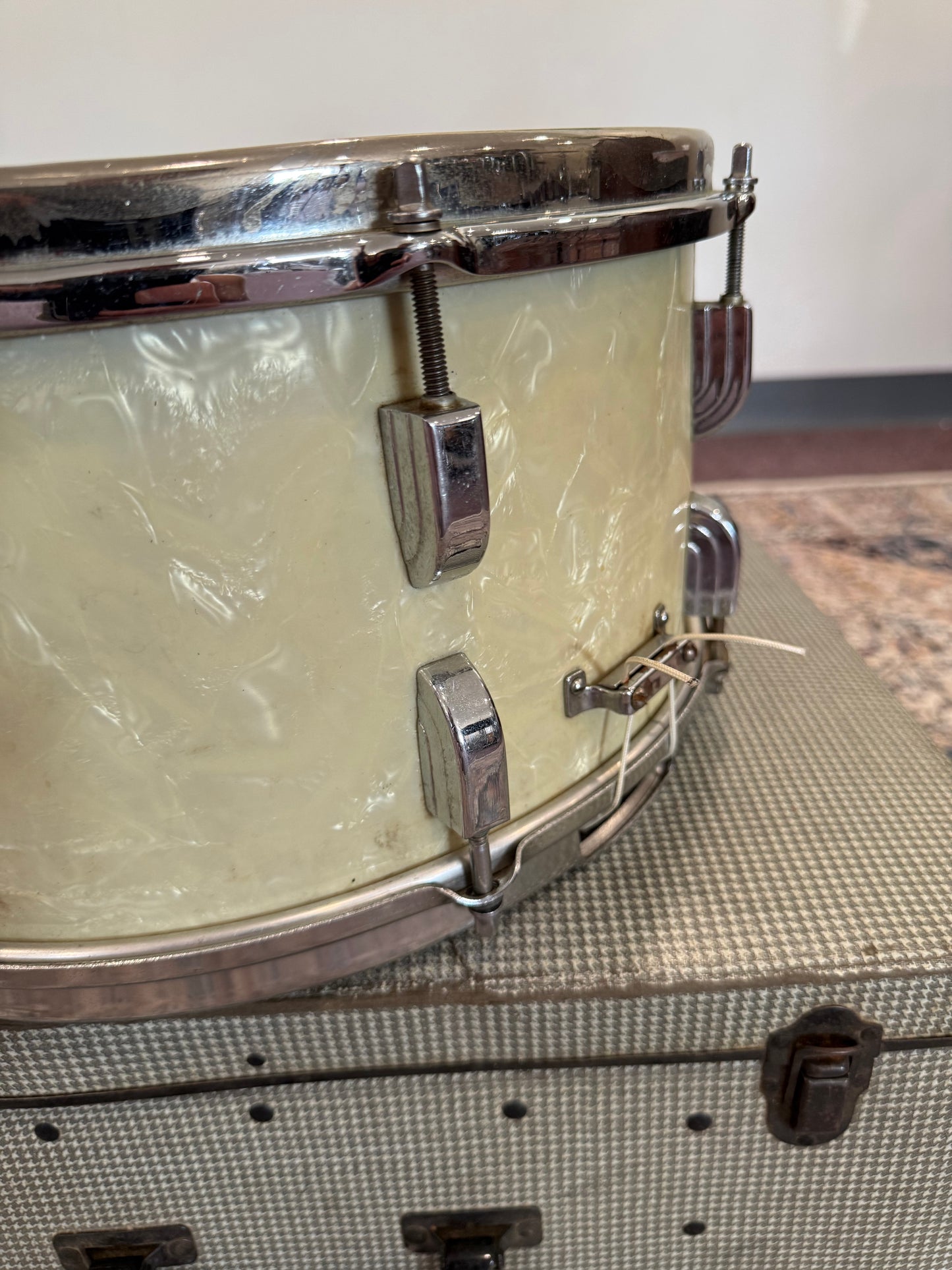 Ludwig-Leedy 14x7 Vintage Snare Drum - White Marine Pearl