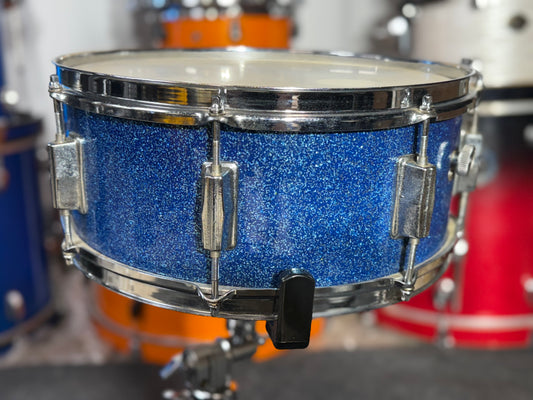 Stencil Vintage Blue Sparkle 5.5x14” Snare 1960s-1970s