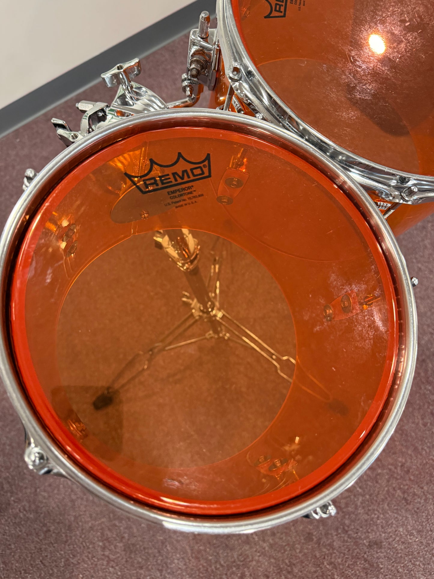 Ludwig Vistalite Concert Toms 10 & 12