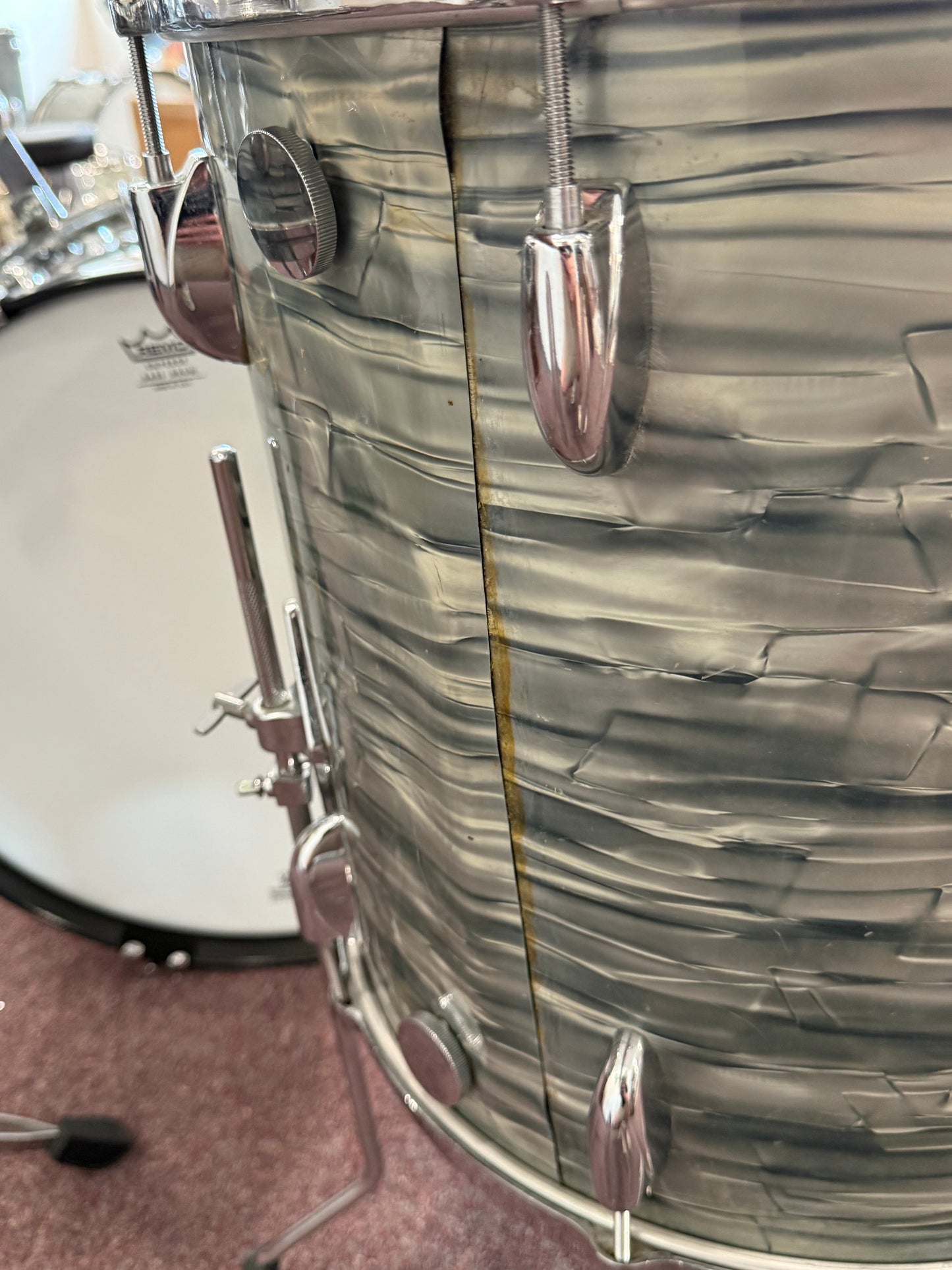 Gretsch Round Badge 1960s Drum Kit w/ Snare - Midnight Blue Pearl
