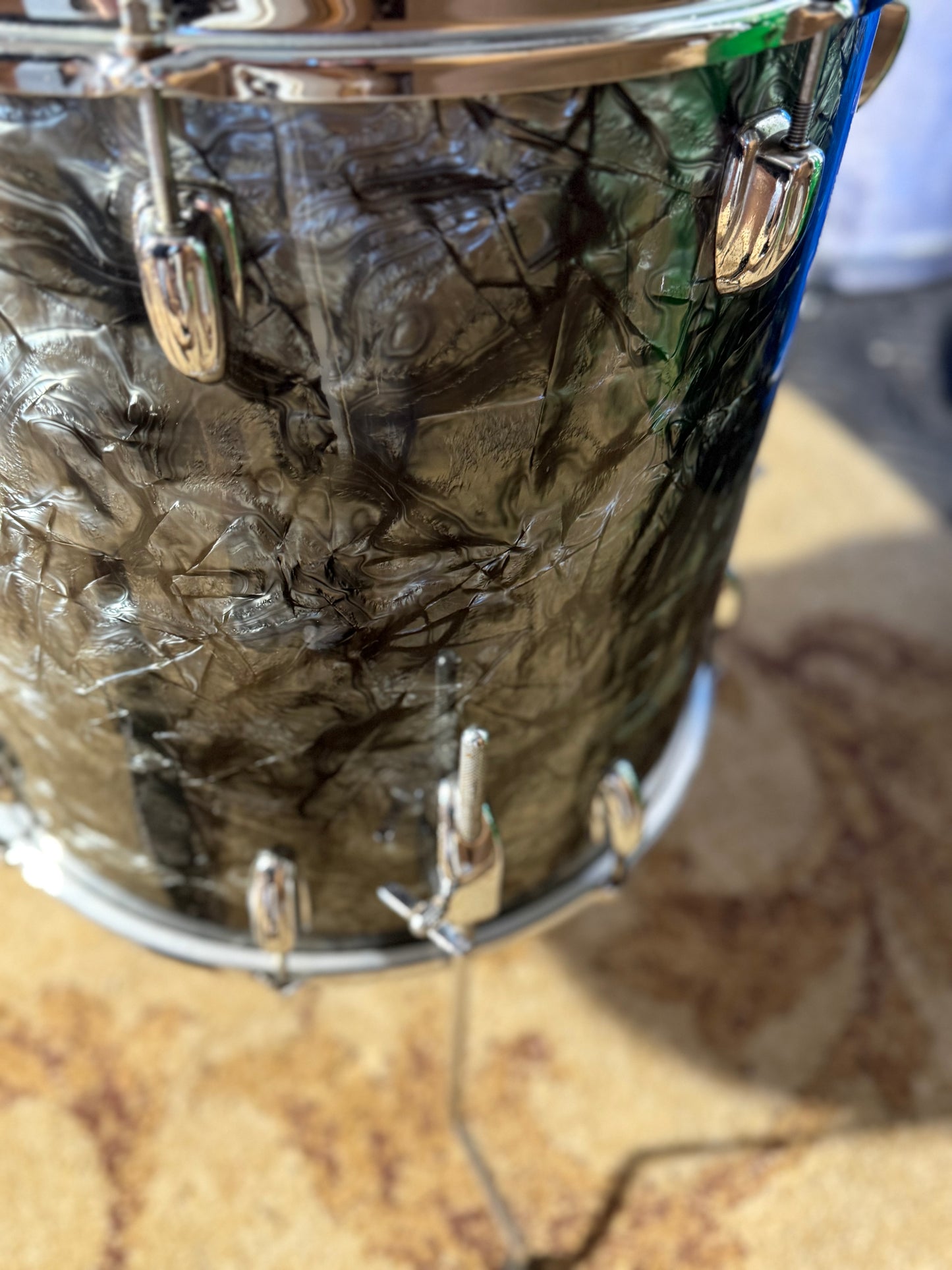 Slingerland Black Diamond Pearl 16x16 Floor Tom - 1960s