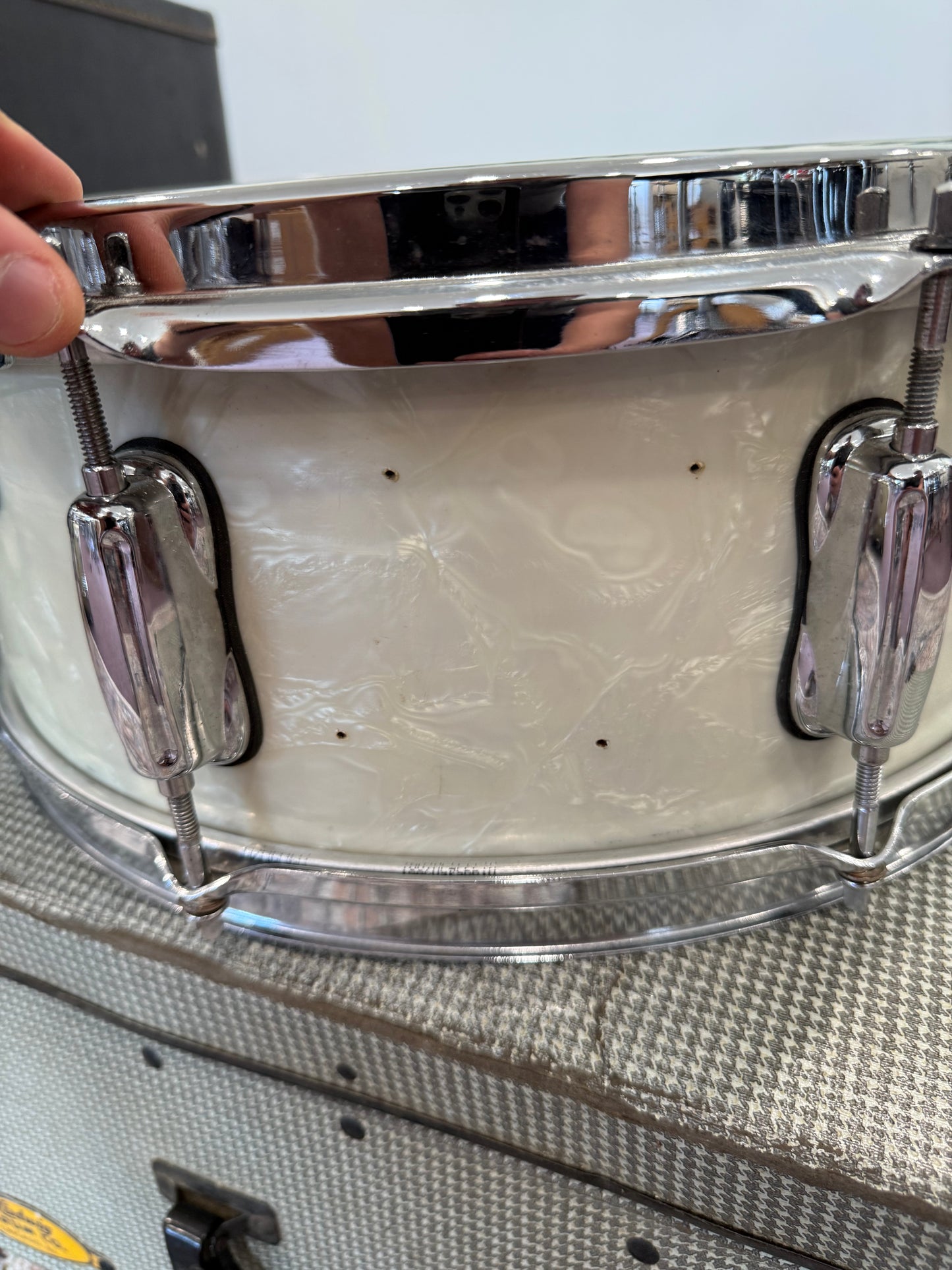 Slingerland Student Radio King 14x5.5 Snare Drum - White Marine Pearl