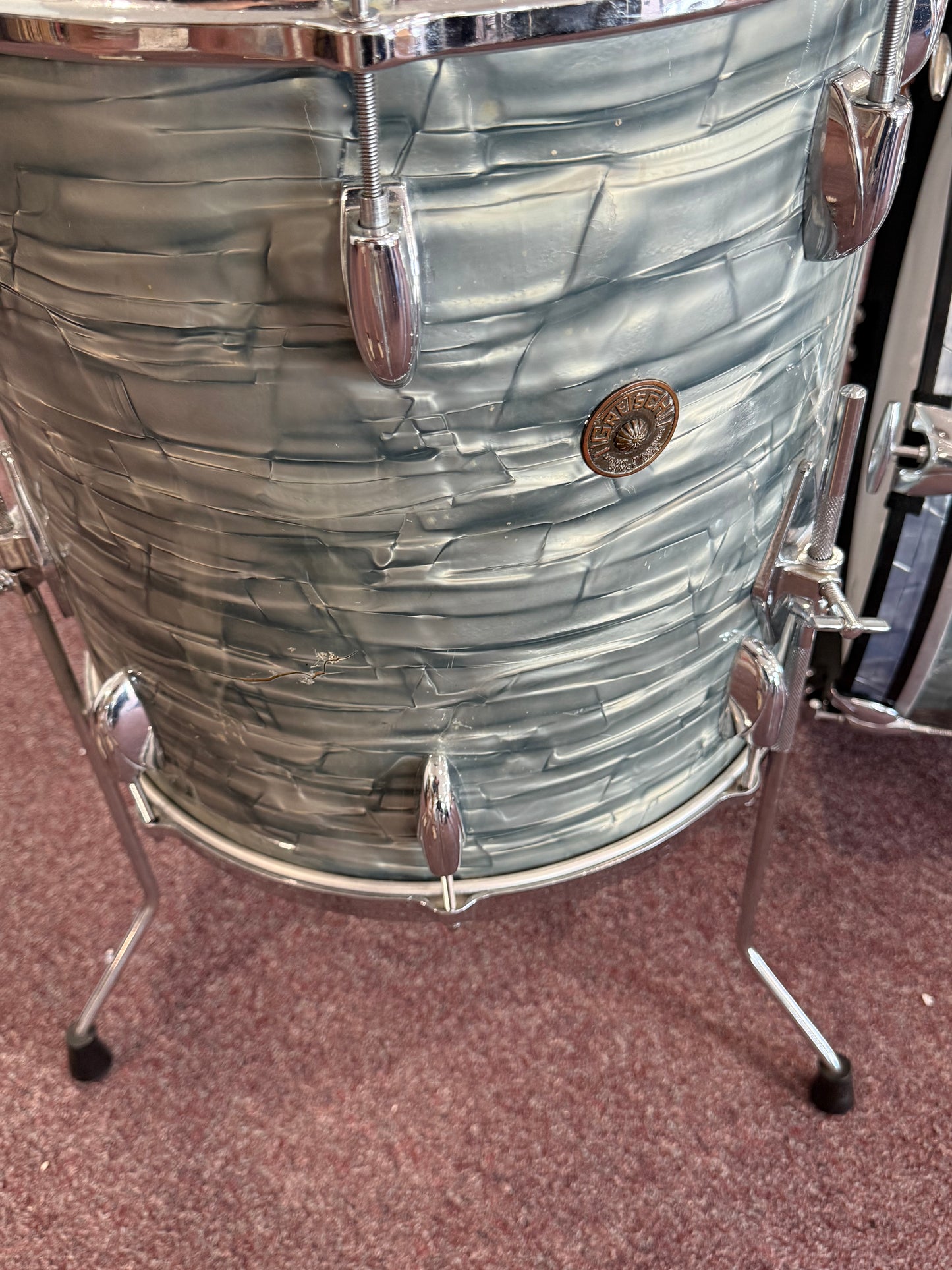 Gretsch Round Badge 1960s Drum Kit w/ Snare - Midnight Blue Pearl