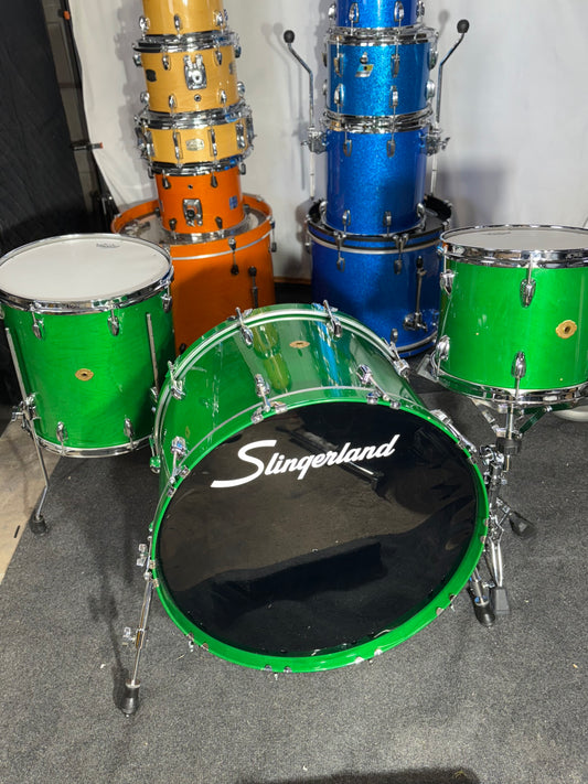 Slingerland Studio King 24/12/16 Drum Set, Green