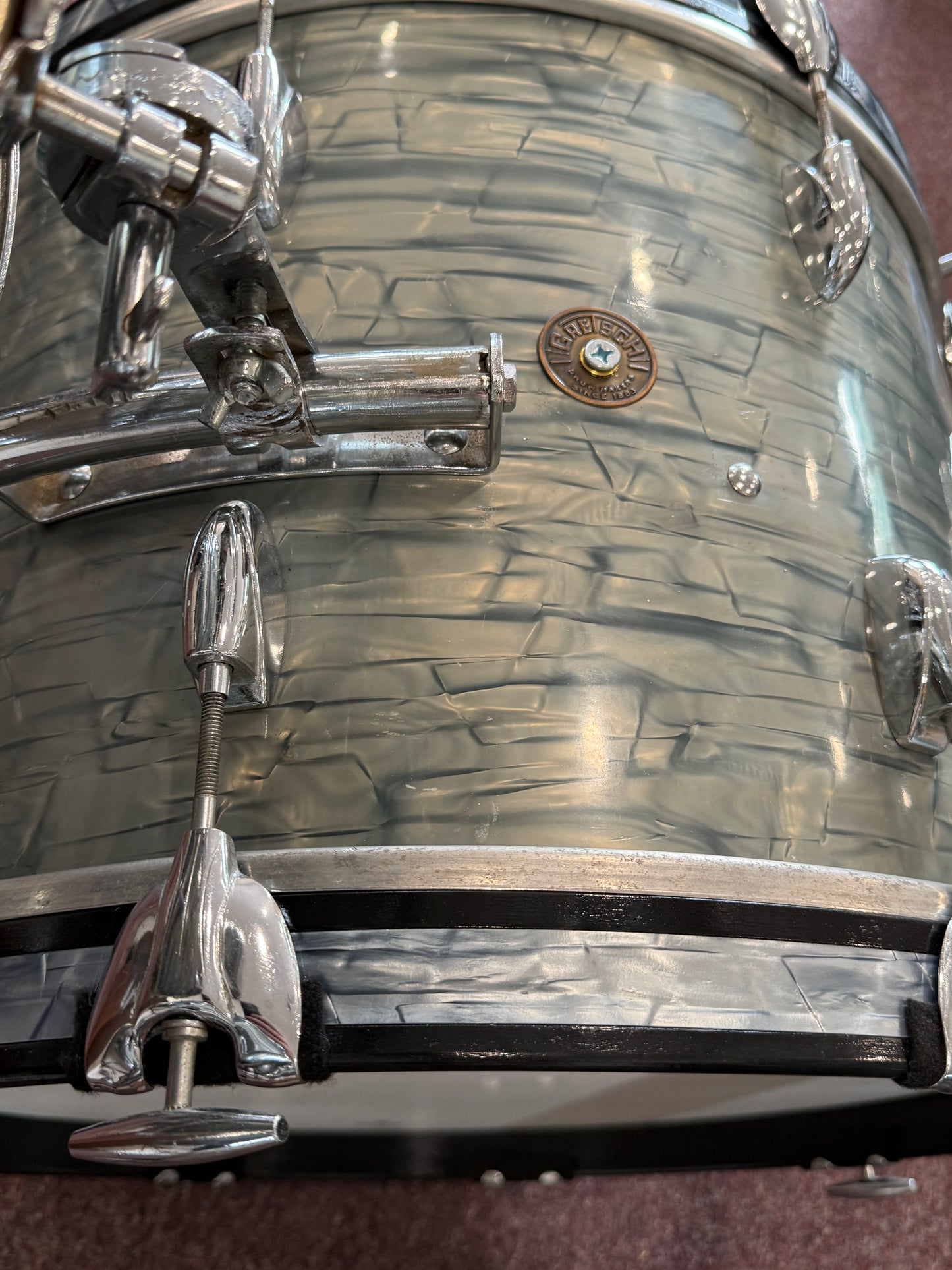 Gretsch Round Badge 1960s Drum Kit w/ Snare - Midnight Blue Pearl