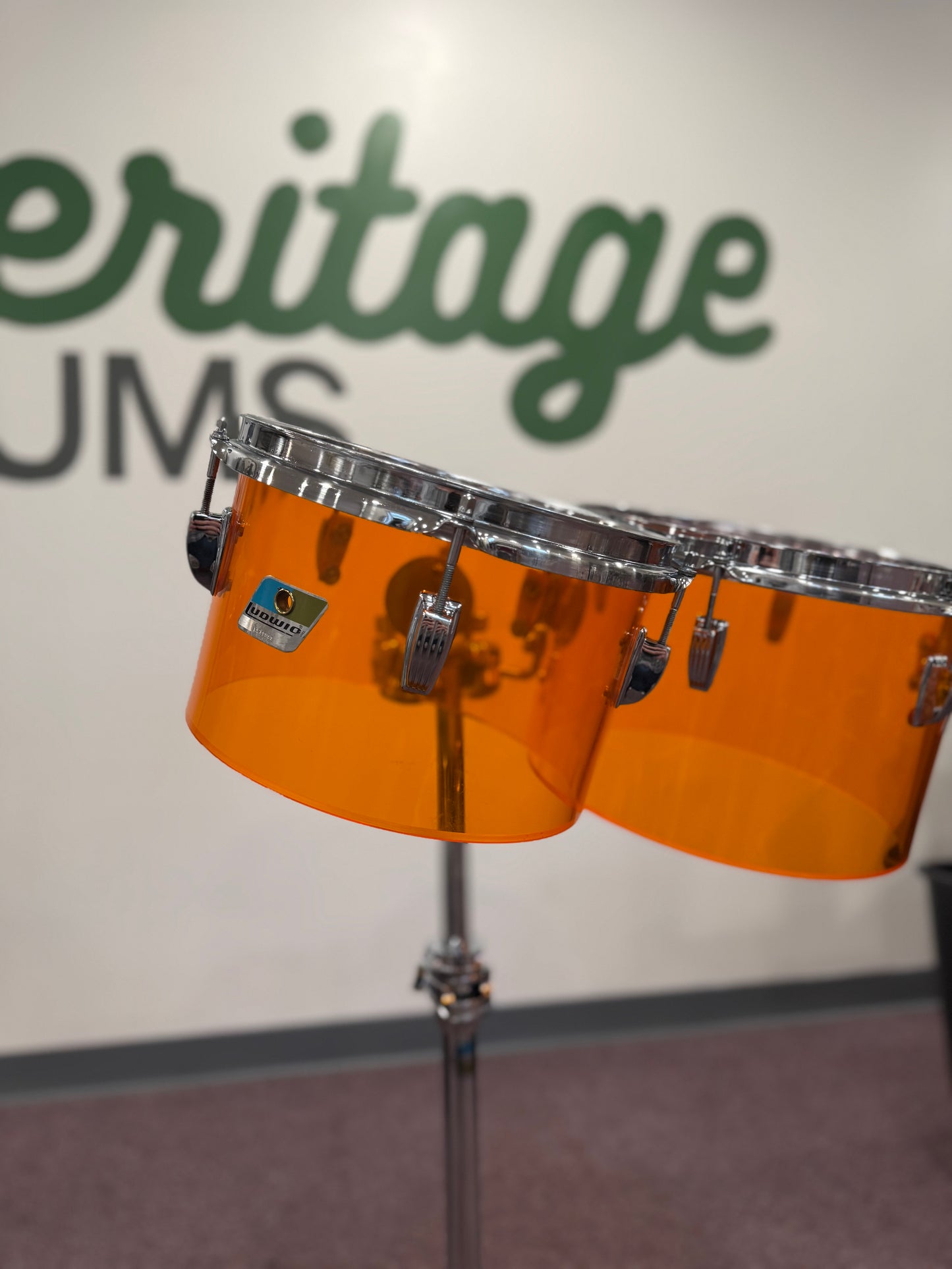 Ludwig Vistalite Concert Toms 10 & 12