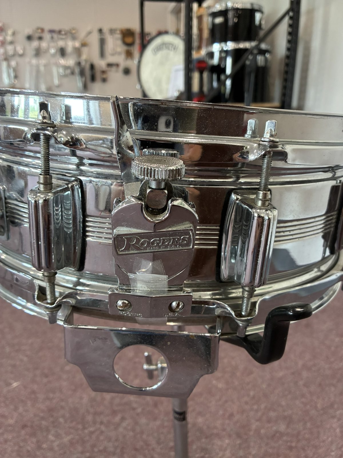 Rogers Dynasonic Snare Drum 14x5" - Brass Shell