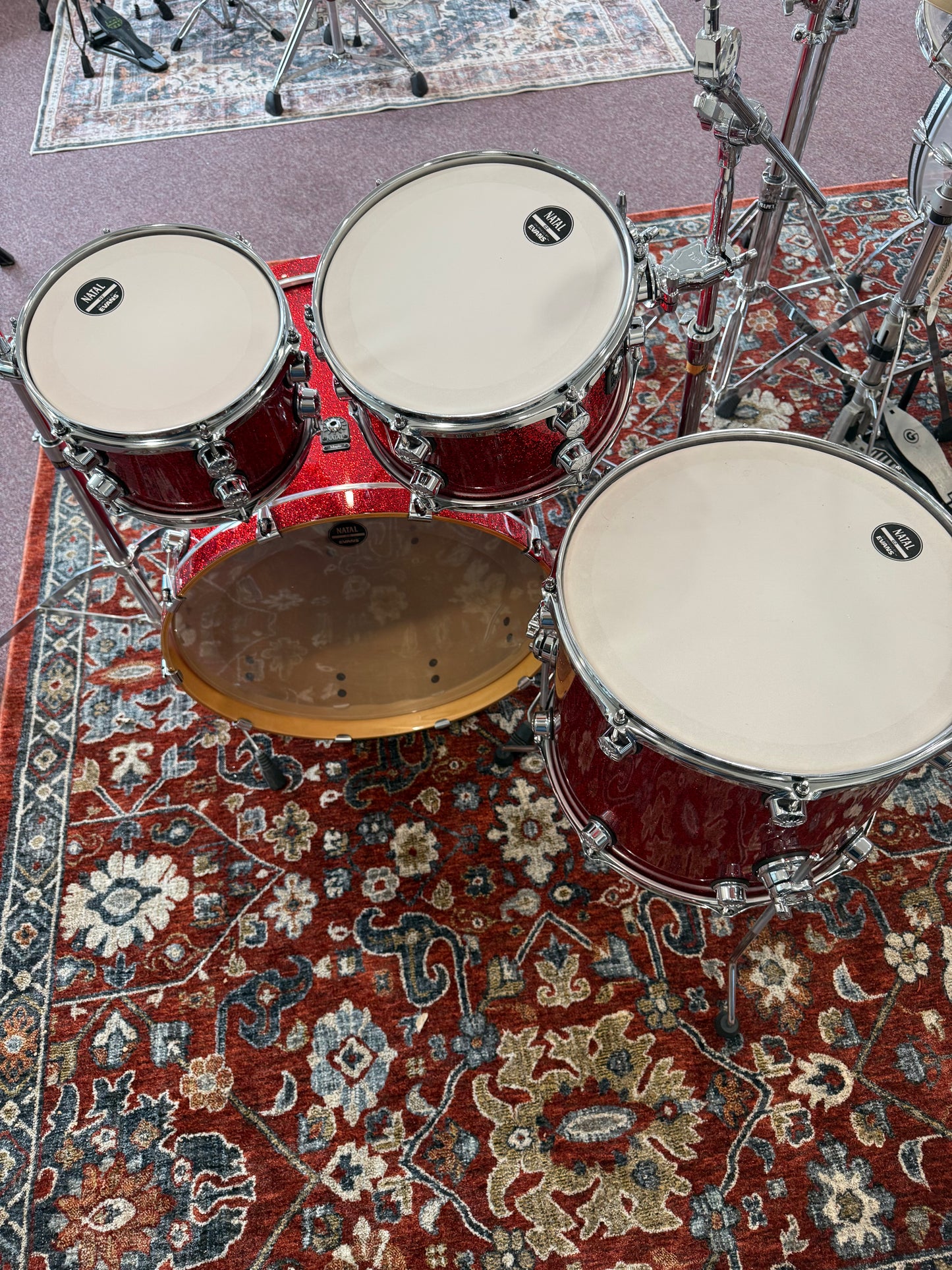 Natal Maple Originals 22/10/12/16 Shell Pack - Red Sparkle