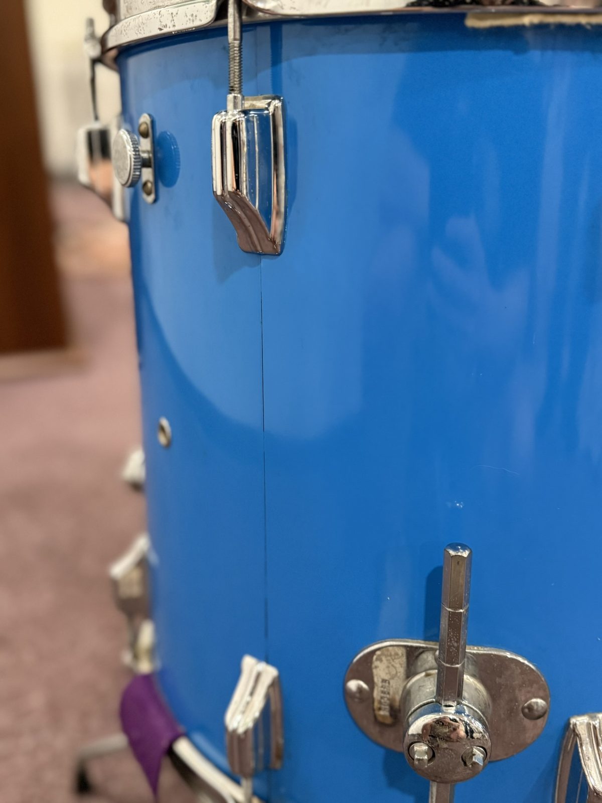 Rogers Fullerton Powertone 70s Vintage Drum Kit - Pacific Blue (22, 12, 13, 16)