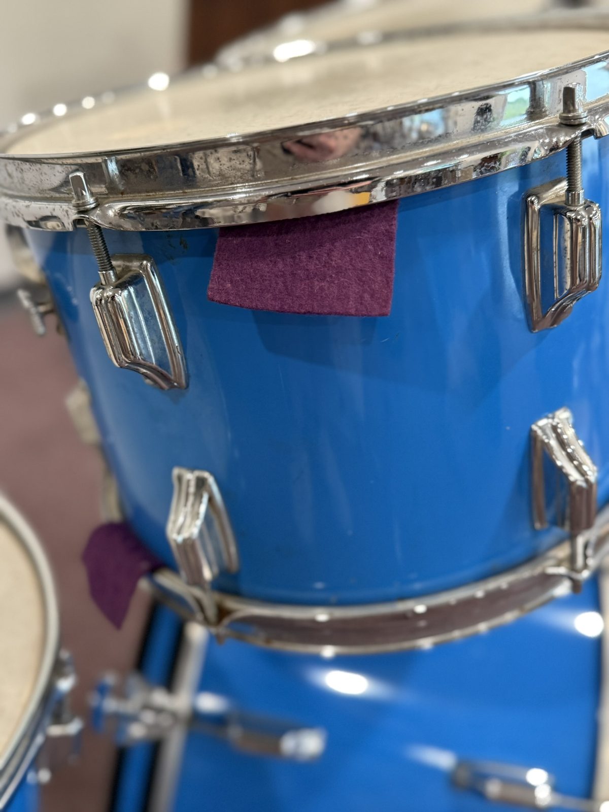 Rogers Fullerton Powertone 70s Vintage Drum Kit - Pacific Blue (22, 12, 13, 16)