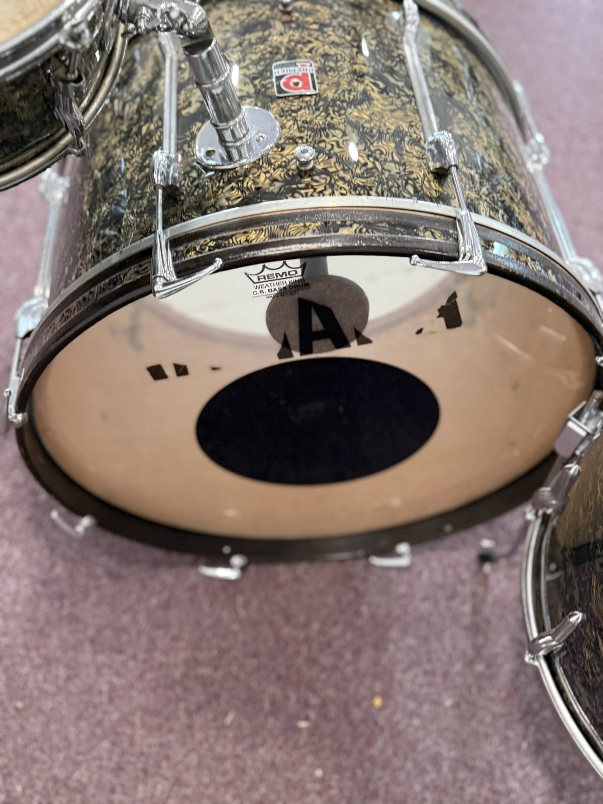 Premier 1960s Vintage Royal Ace Drum Set - Gold Abalone (22, 11.75, 16.25)
