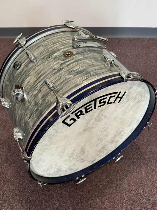 Gretsch Round Badge 1960s 22x14" Bass Drum - Sky Blue Pearl