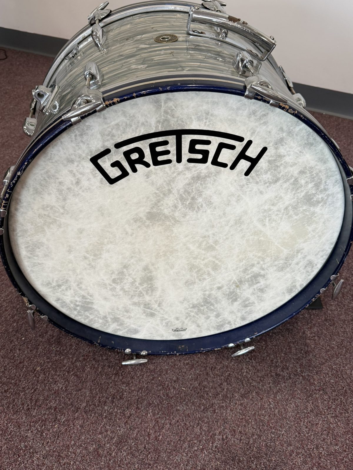 Gretsch Round Badge 1960s 22x14" Bass Drum - Sky Blue Pearl