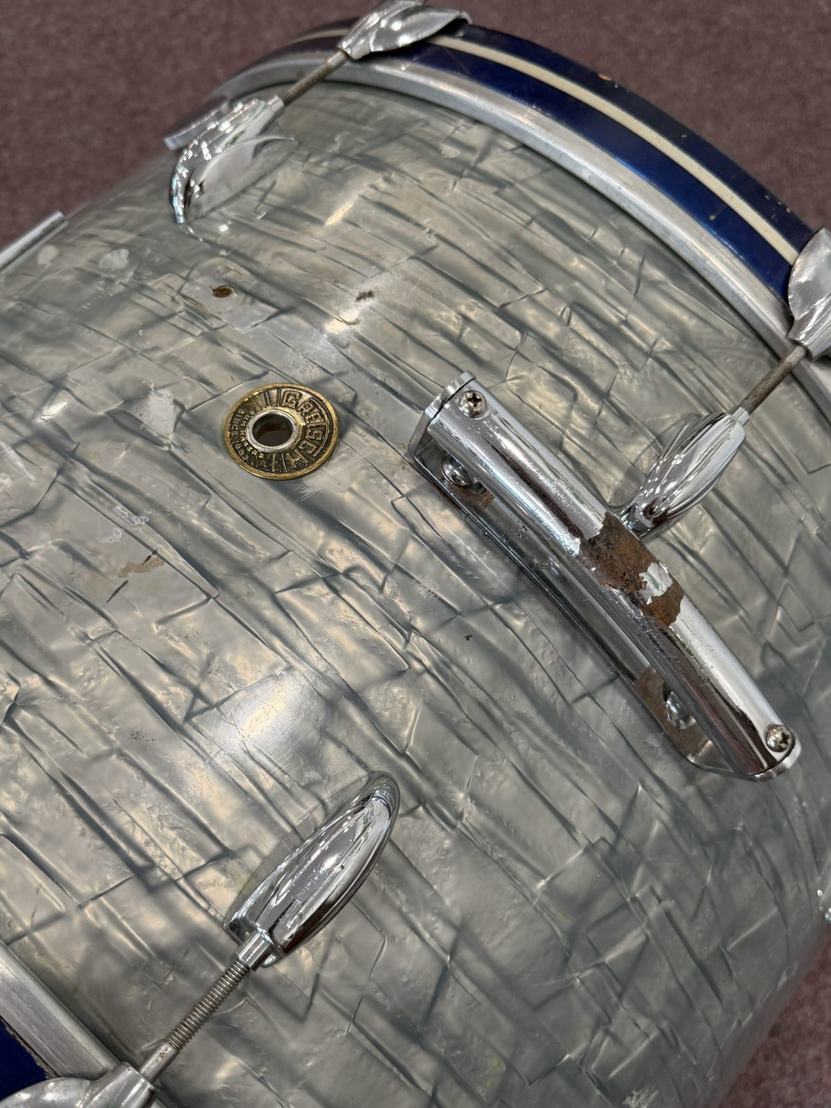 Gretsch Round Badge 1960s 22x14" Bass Drum - Sky Blue Pearl