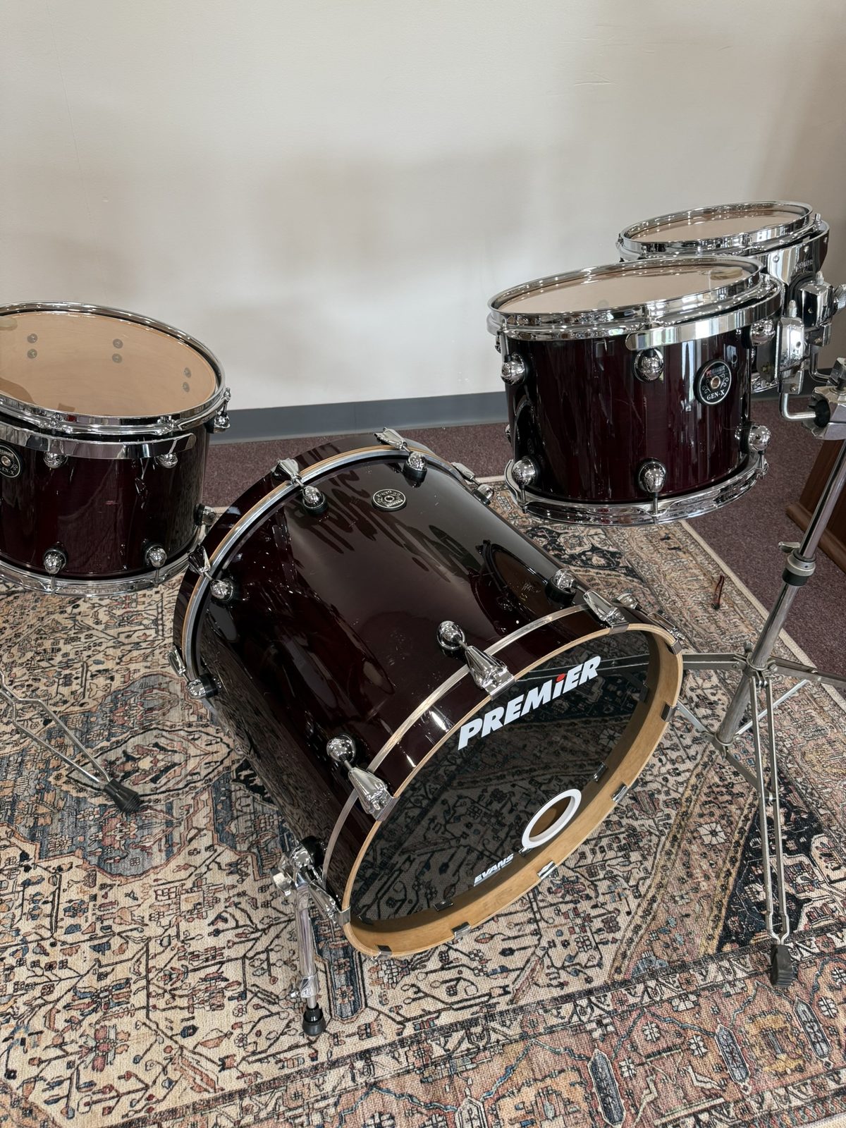 Premier Gen-X 4-Piece Drum Set - Maroon (18x22 / 8x10 / 9x12 / 11x14)