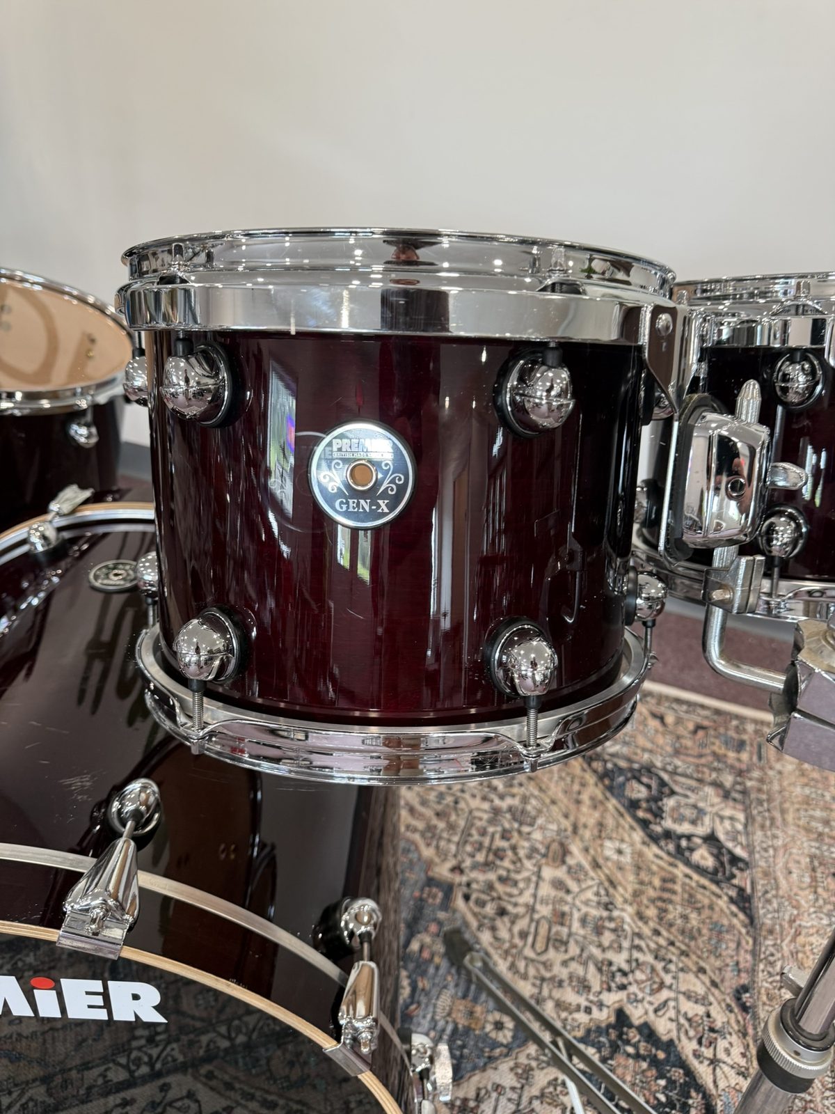 Premier Gen-X 4-Piece Drum Set - Maroon (18x22 / 8x10 / 9x12 / 11x14)