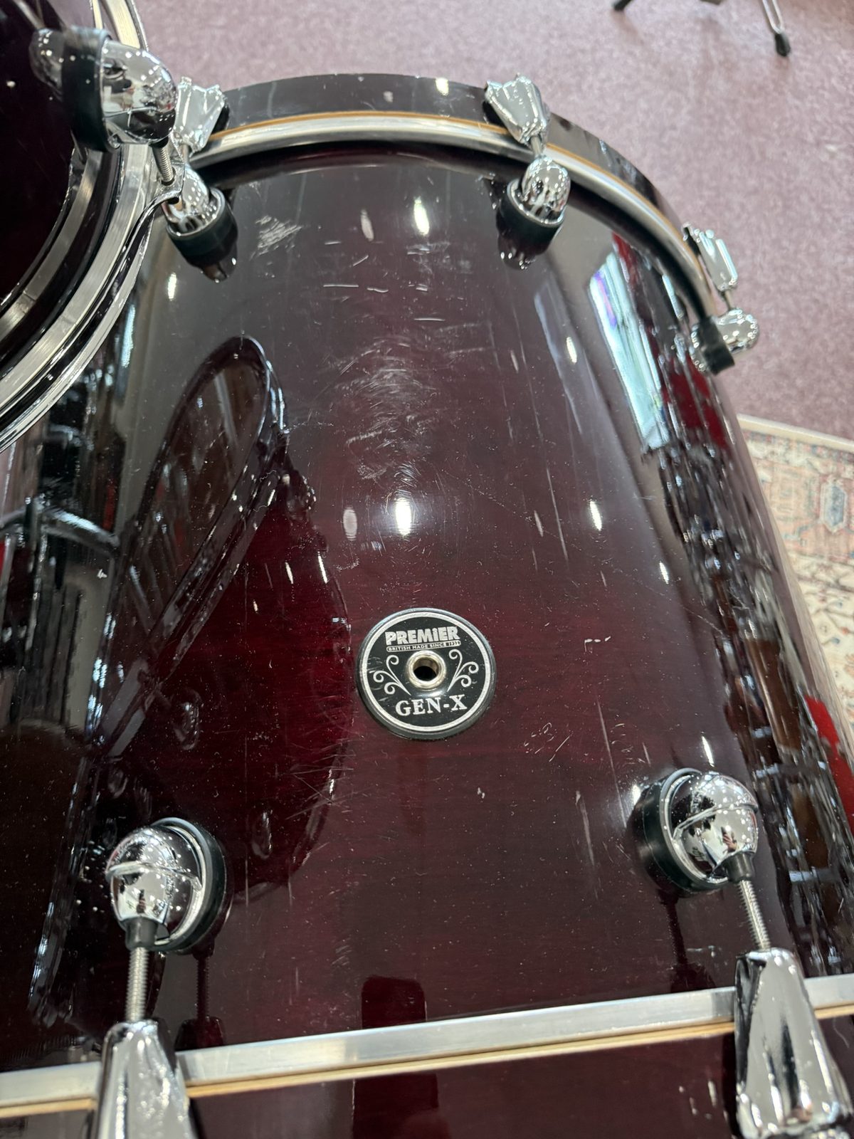 Premier Gen-X 4-Piece Drum Set - Maroon (18x22 / 8x10 / 9x12 / 11x14)