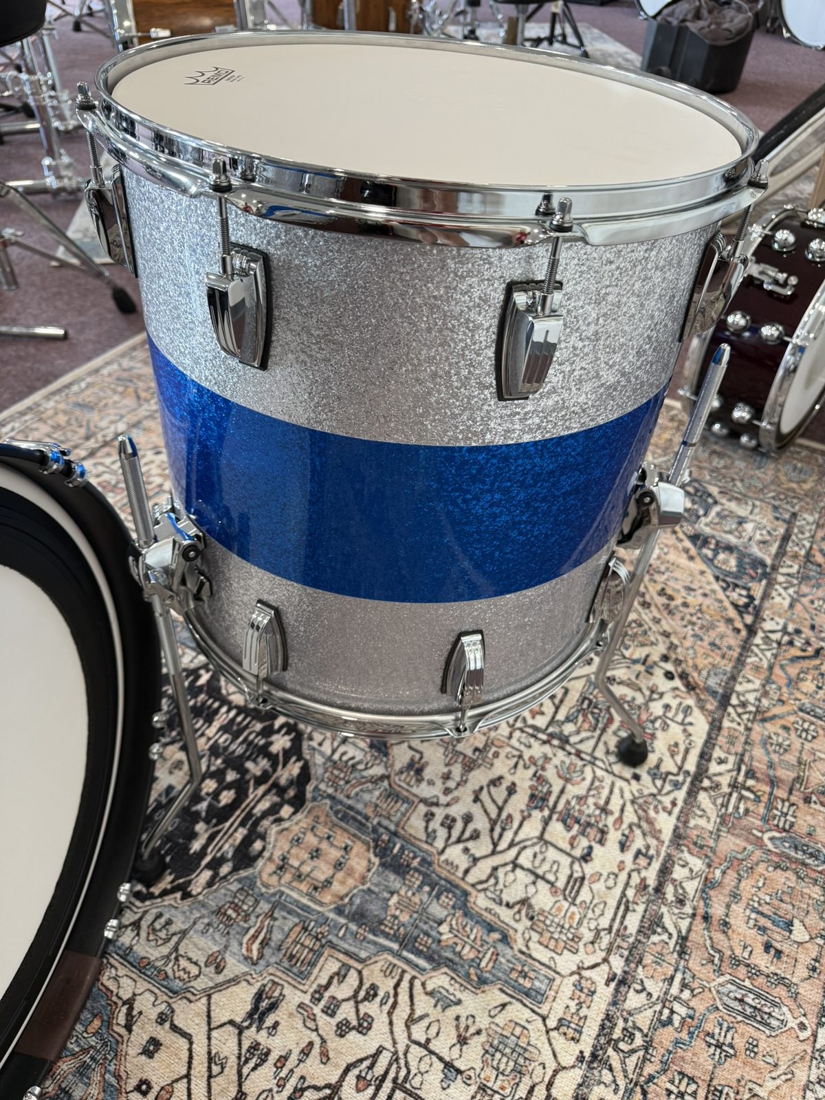 Ludwig Classic Maple Fab Outfit  3-Piece Shell Pack Silver-Blue-Silver Triband