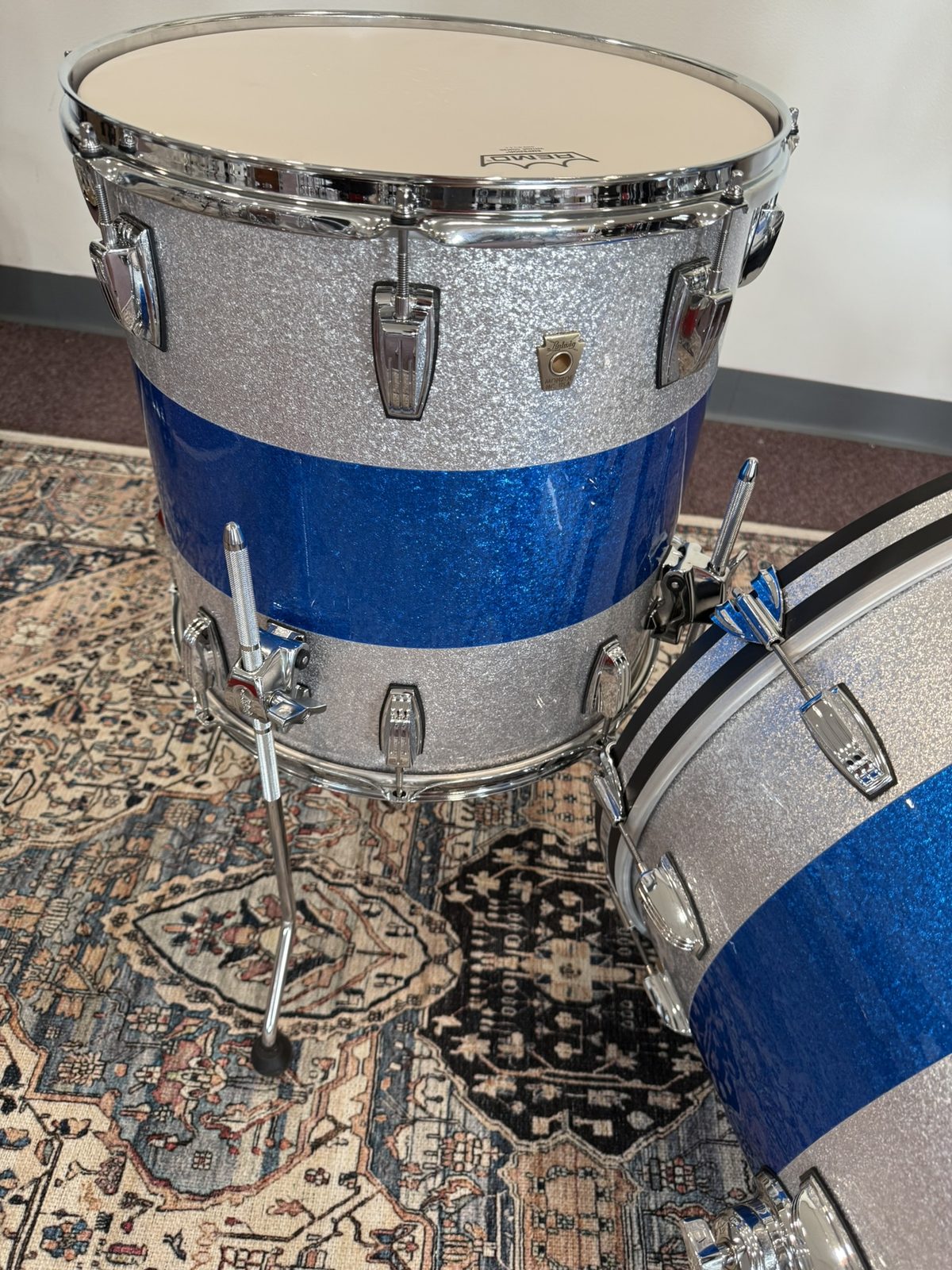 Ludwig Classic Maple Fab Outfit  3-Piece Shell Pack Silver-Blue-Silver Triband