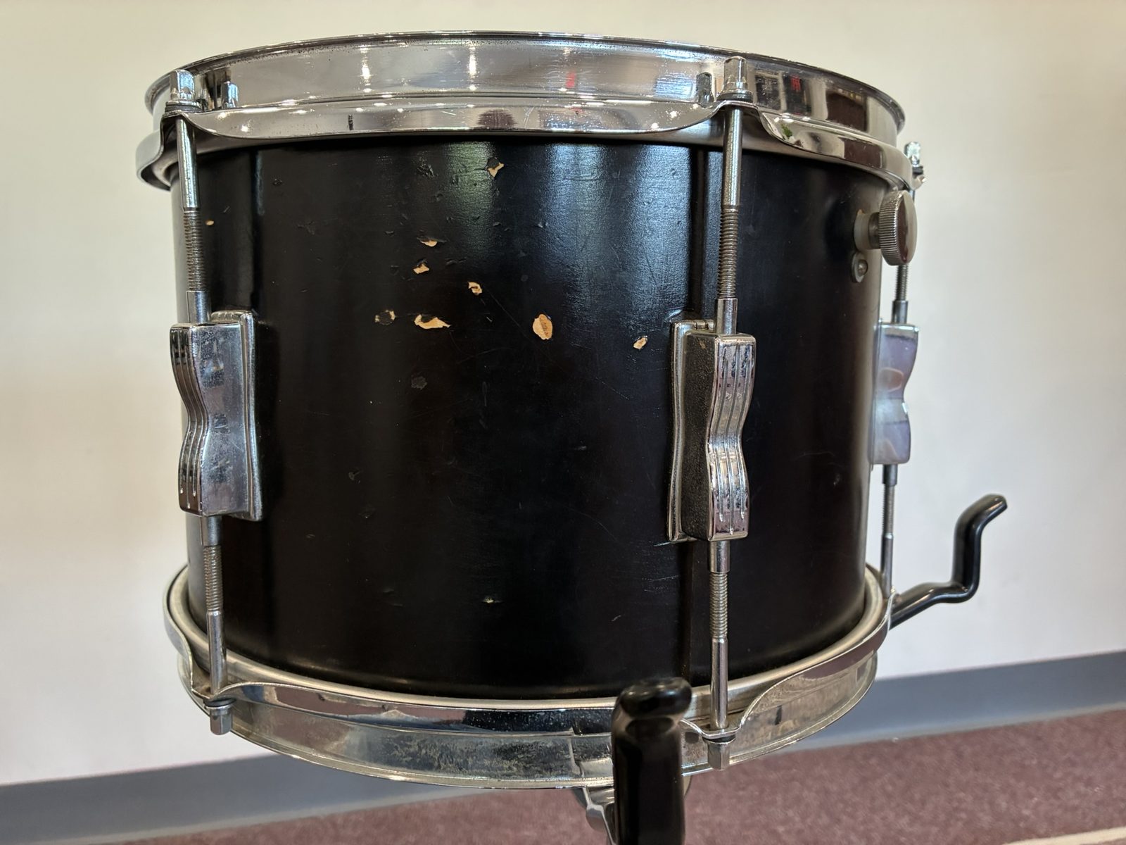 Ludwig 1970s  12x8" Tom - Black (Clear Interior)