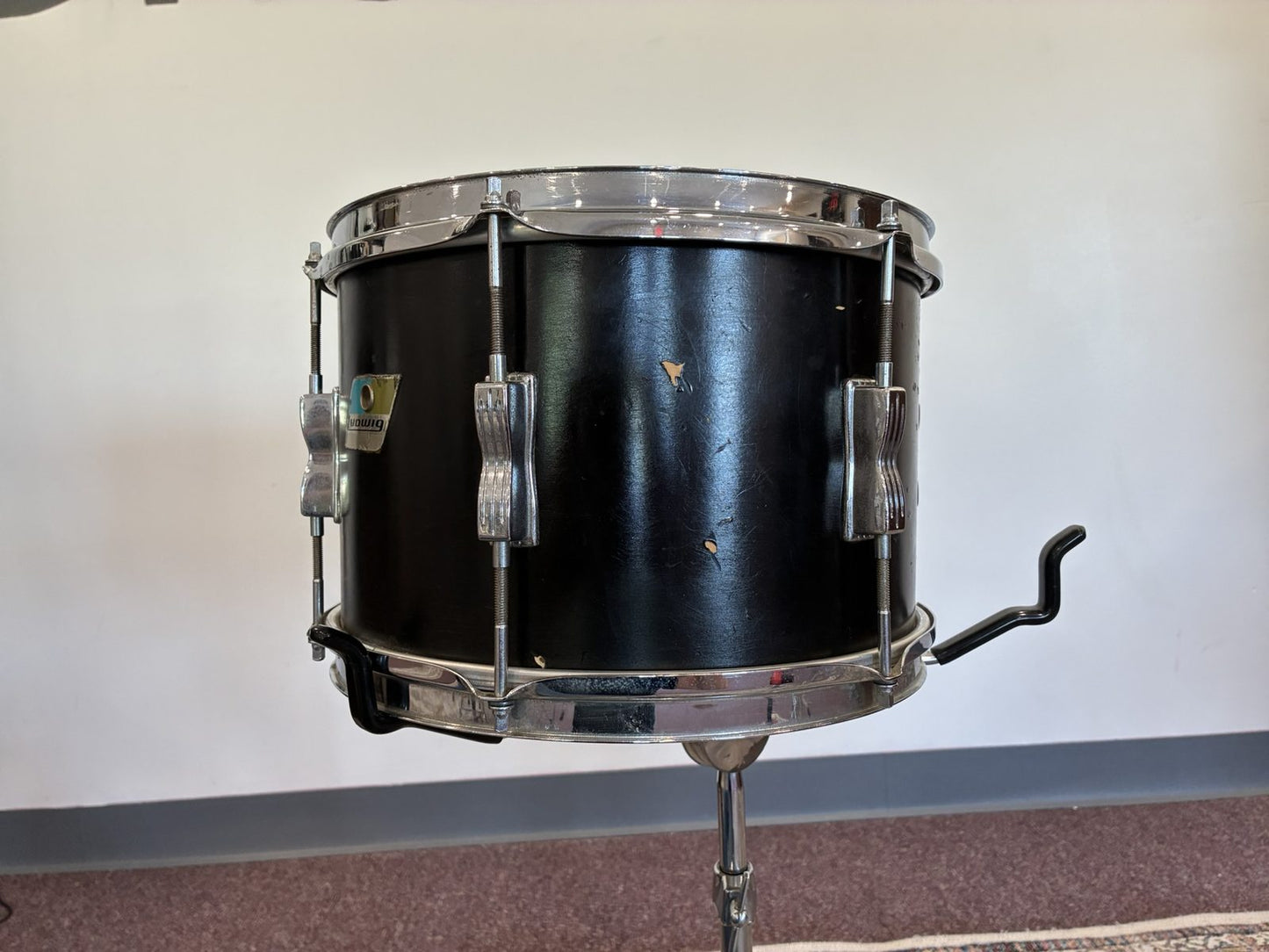 Ludwig 1970s  12x8" Tom - Black (Clear Interior)