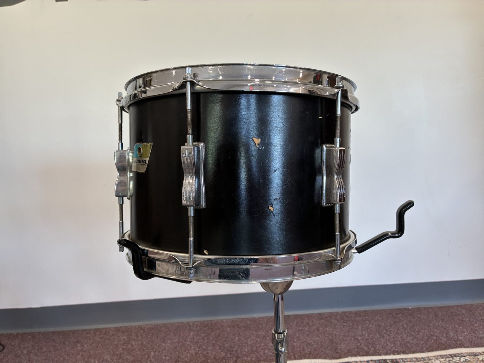 Ludwig 1970s  12x8" Tom - Black (Clear Interior)